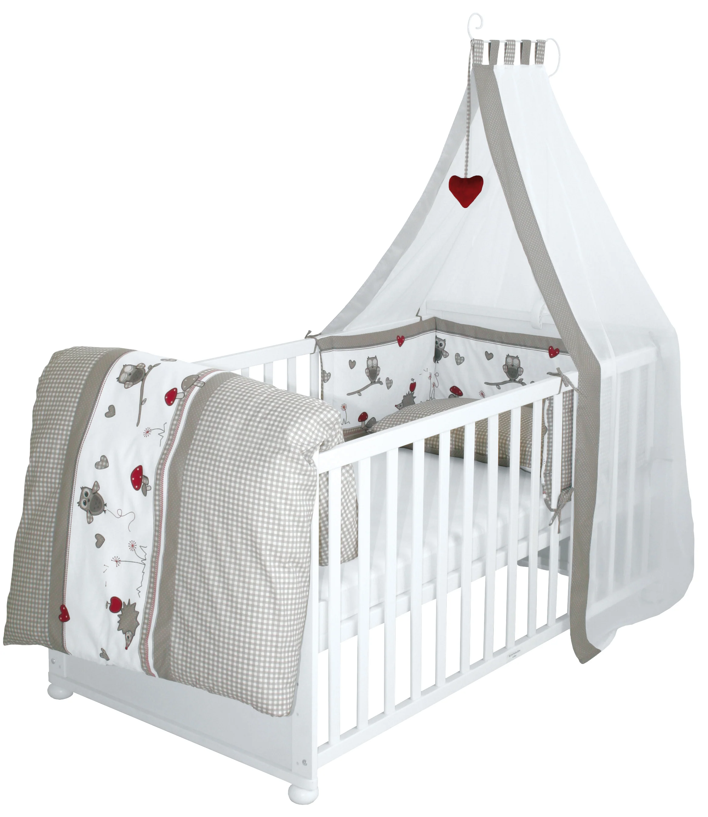 Komplettbettset 'Adam & Eule', 70 x 140 cm, umbaubar, inkl. Bettwäsche, Himmel, Nest & Matratze - Image 3