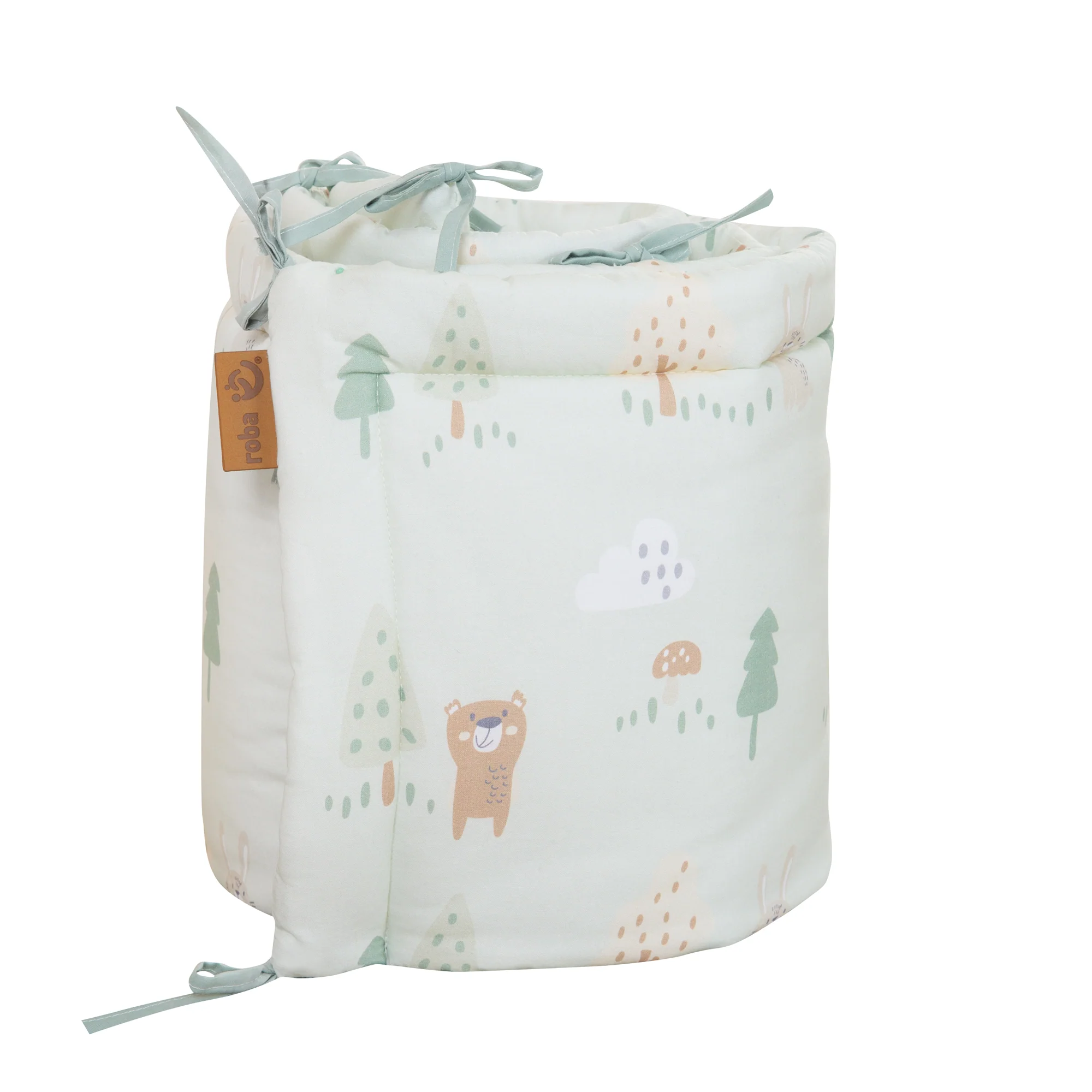 Nestchen 'Woodland Buddies' - Für Babybetten 60 x 120 bis 70 x 140 cm - Pastellgrün - Image 4