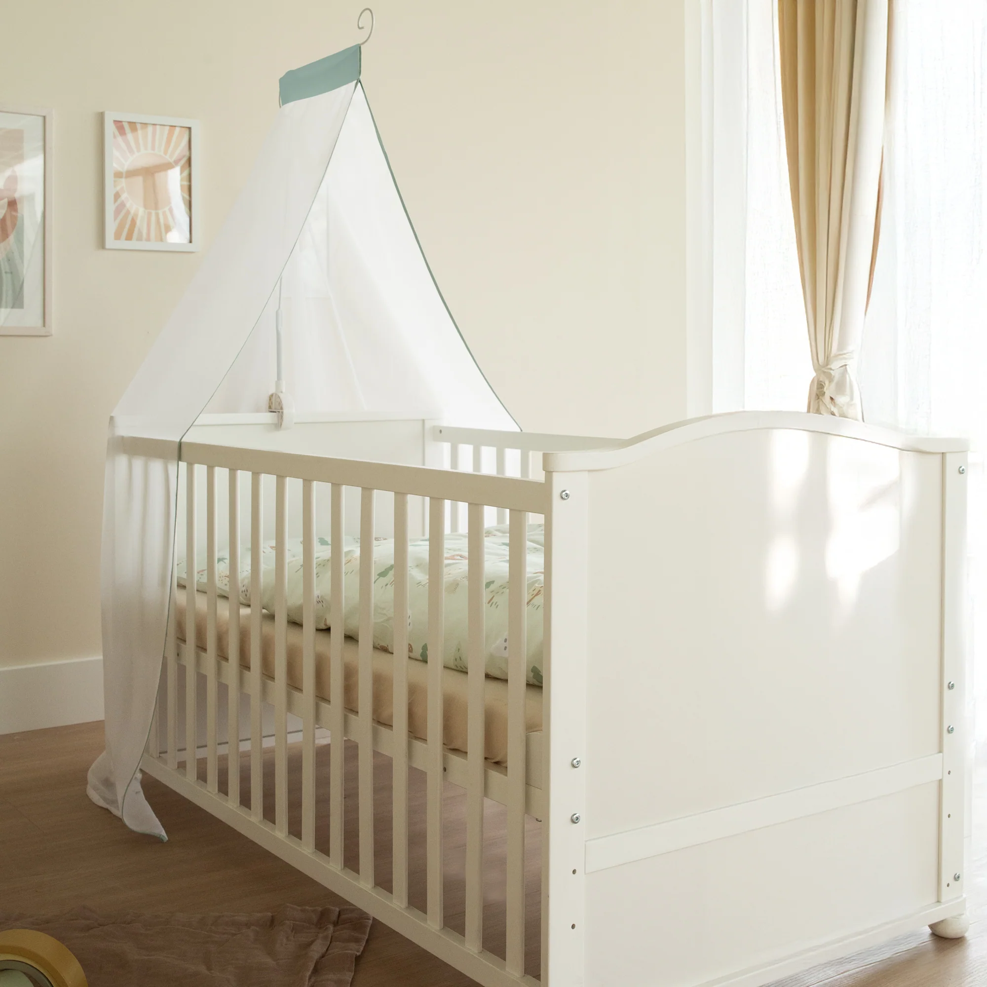 Bettset 70 x 140 cm 'Woodland Buddies' - Umbaubares Kinderbett mit Zubehör - Sanfte Farben - Image 5