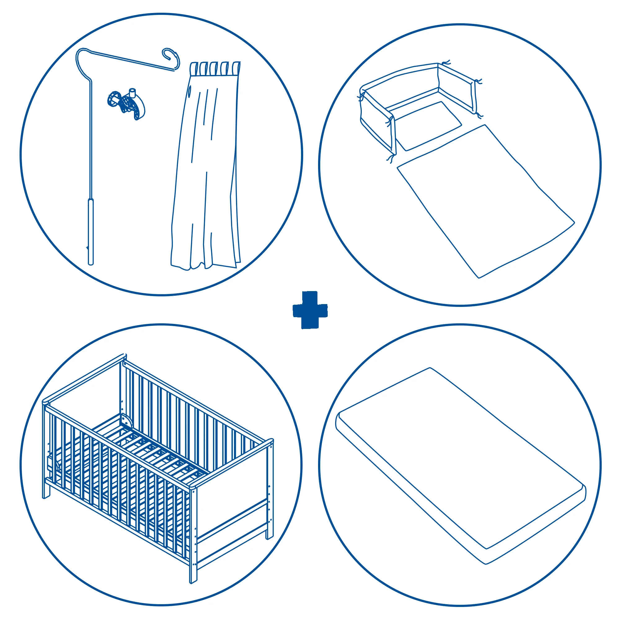 Komplettbettset 'Jumbotwins', 70 x 140 cm, weiß, inkl. Bettwäsche, Himmel, Nest & Matratze - Image 6