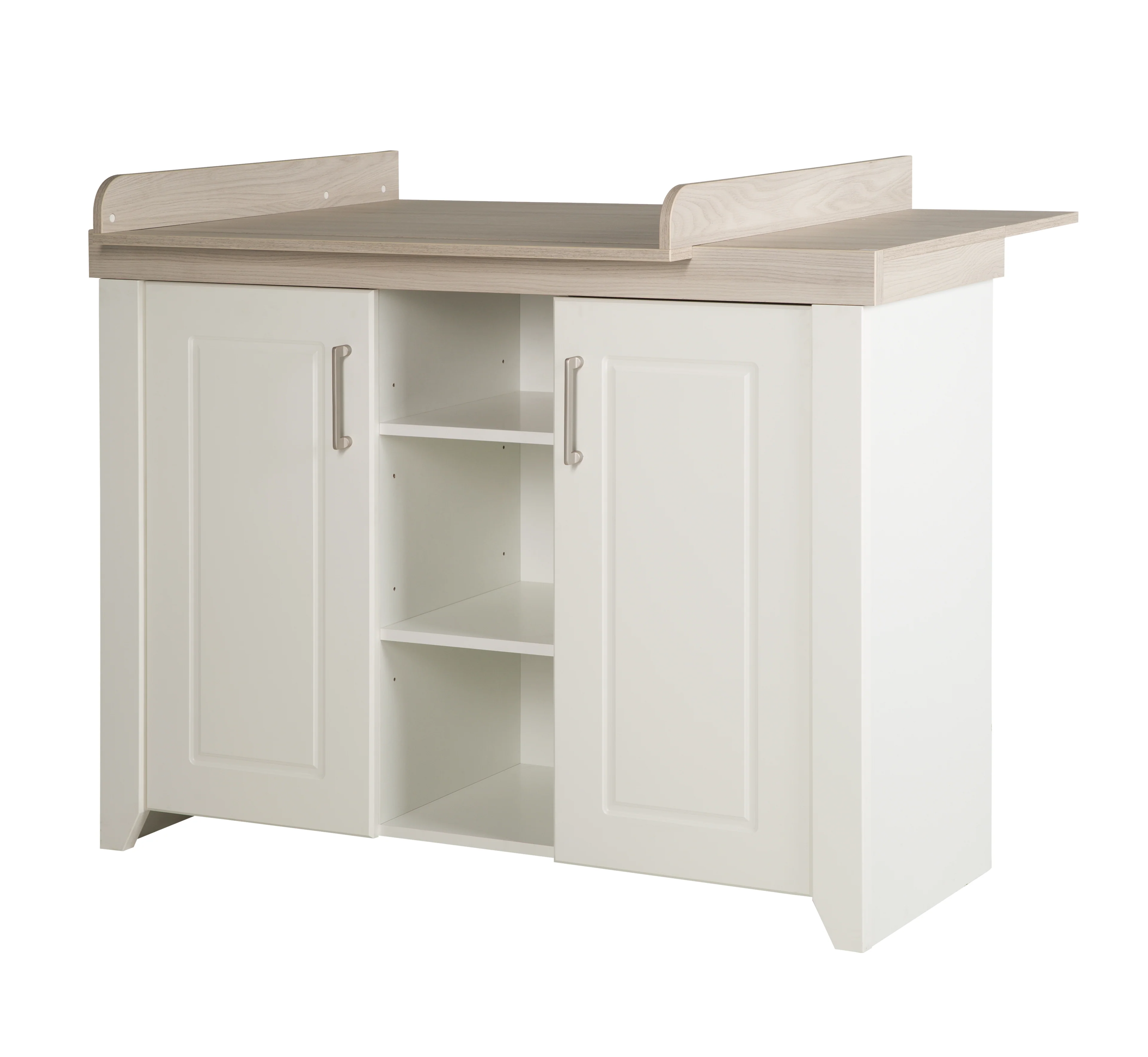 Kinderzimmerset 'Felicia' inkl. Kombi-Bett 70 x 140 cm, Wickelkommode & 3-türigem Schrank, Luna Elm/weiß - Image 11