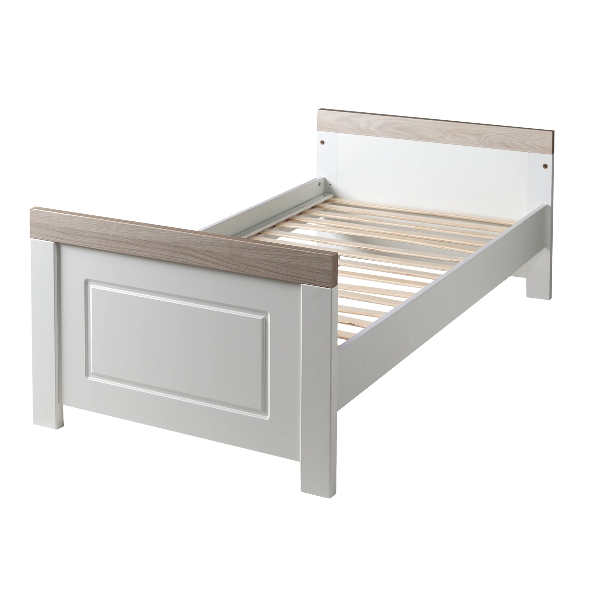 Kinderzimmerset 'Felicia' inkl. Kombi-Bett 70 x 140 cm, Wickelkommode & 3-türigem Schrank, Luna Elm/weiß - Image 14