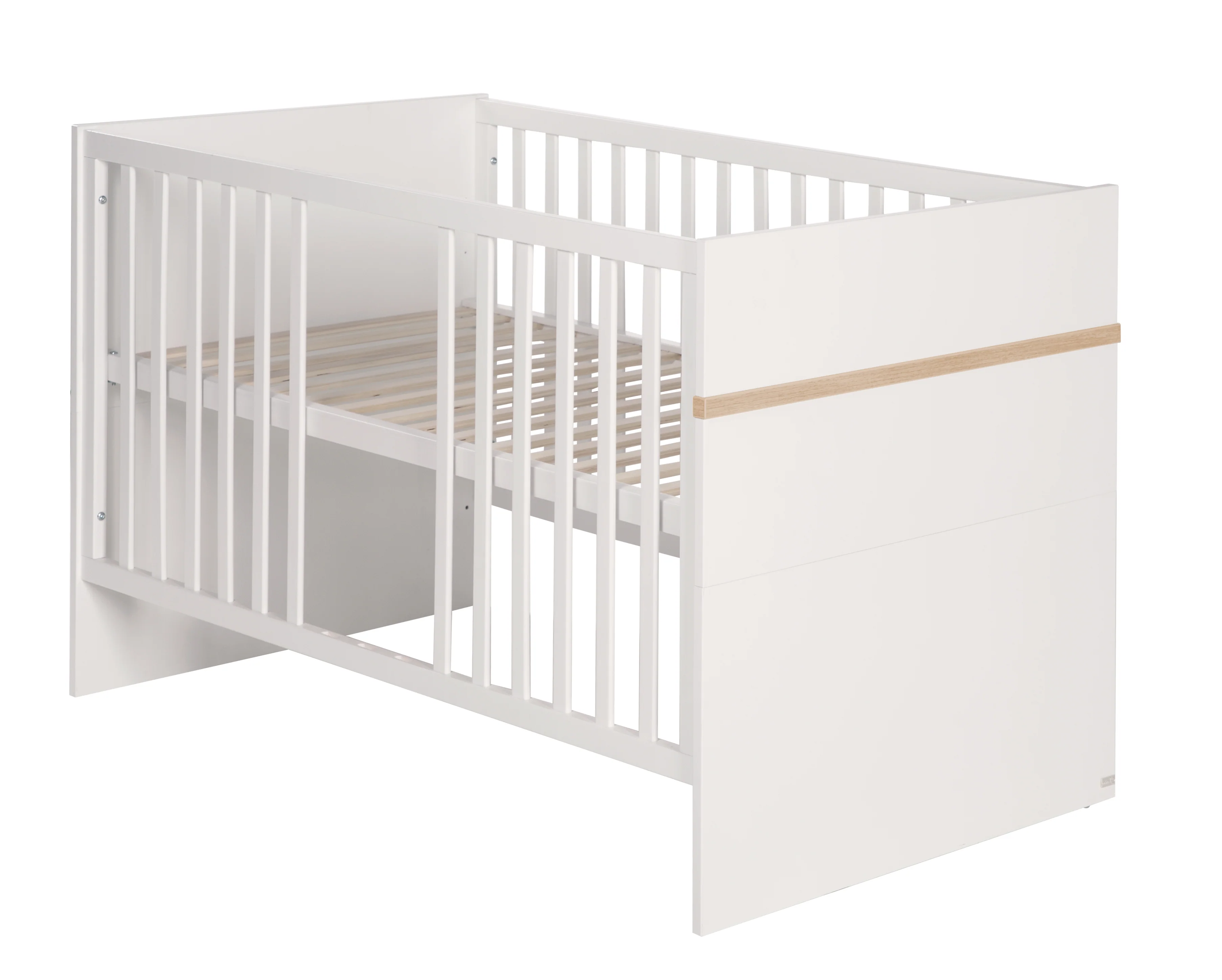 Babymöbel-Set 'Pia', 2-tlg, inkl. Kombi-Bett 70 x 140 cm & breiter Wickelkommode, Weiß / San Remo Eiche - Image 3