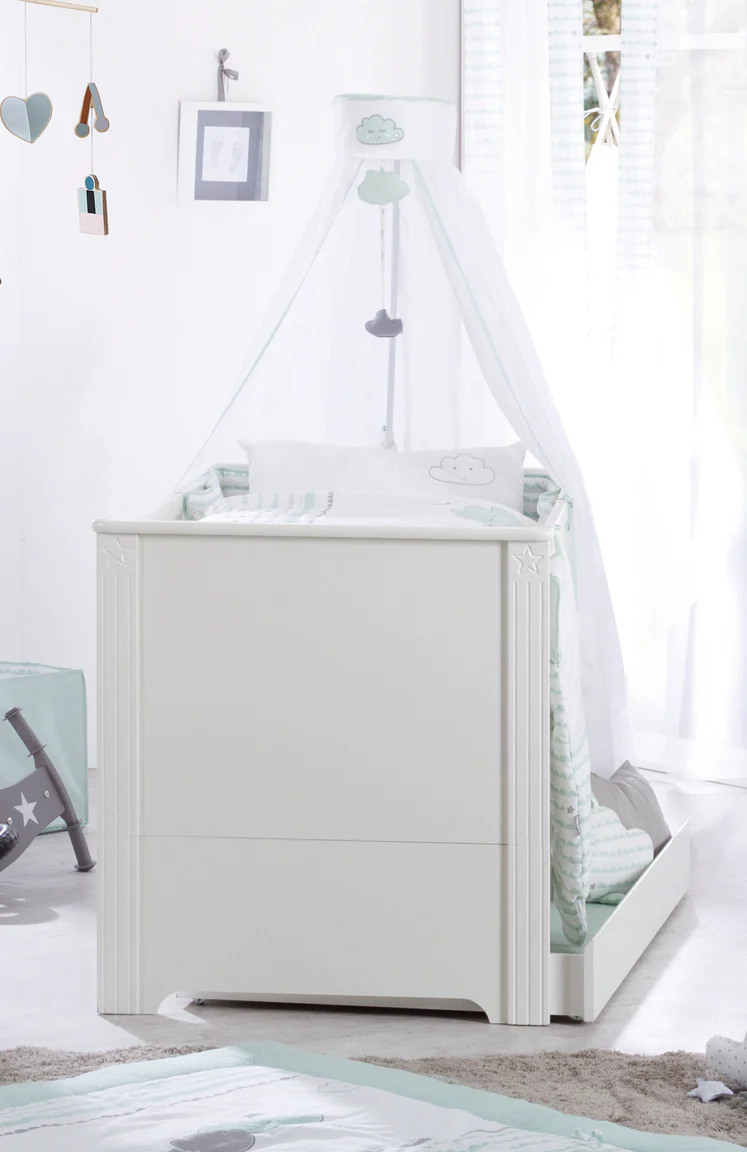 Kindermöbelset 'Maxi' weiß inkl. Kombi-Bett, 70 x 140 cm & breiter Wickelkommode - Image 6