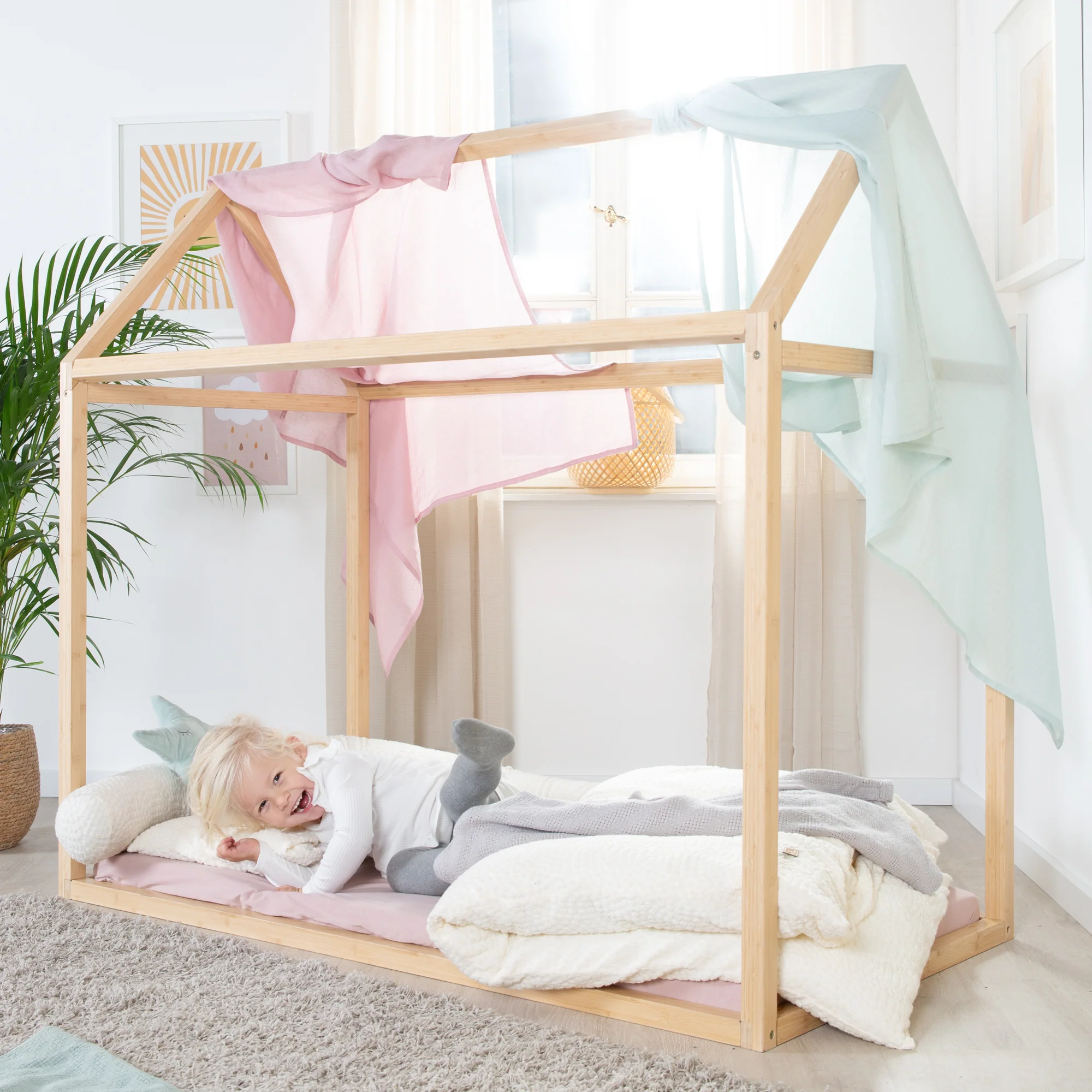Hausbett 70 x 140 cm - Montessori-Bett aus Bambus-Holz - FSC zertifiziert - Image 3