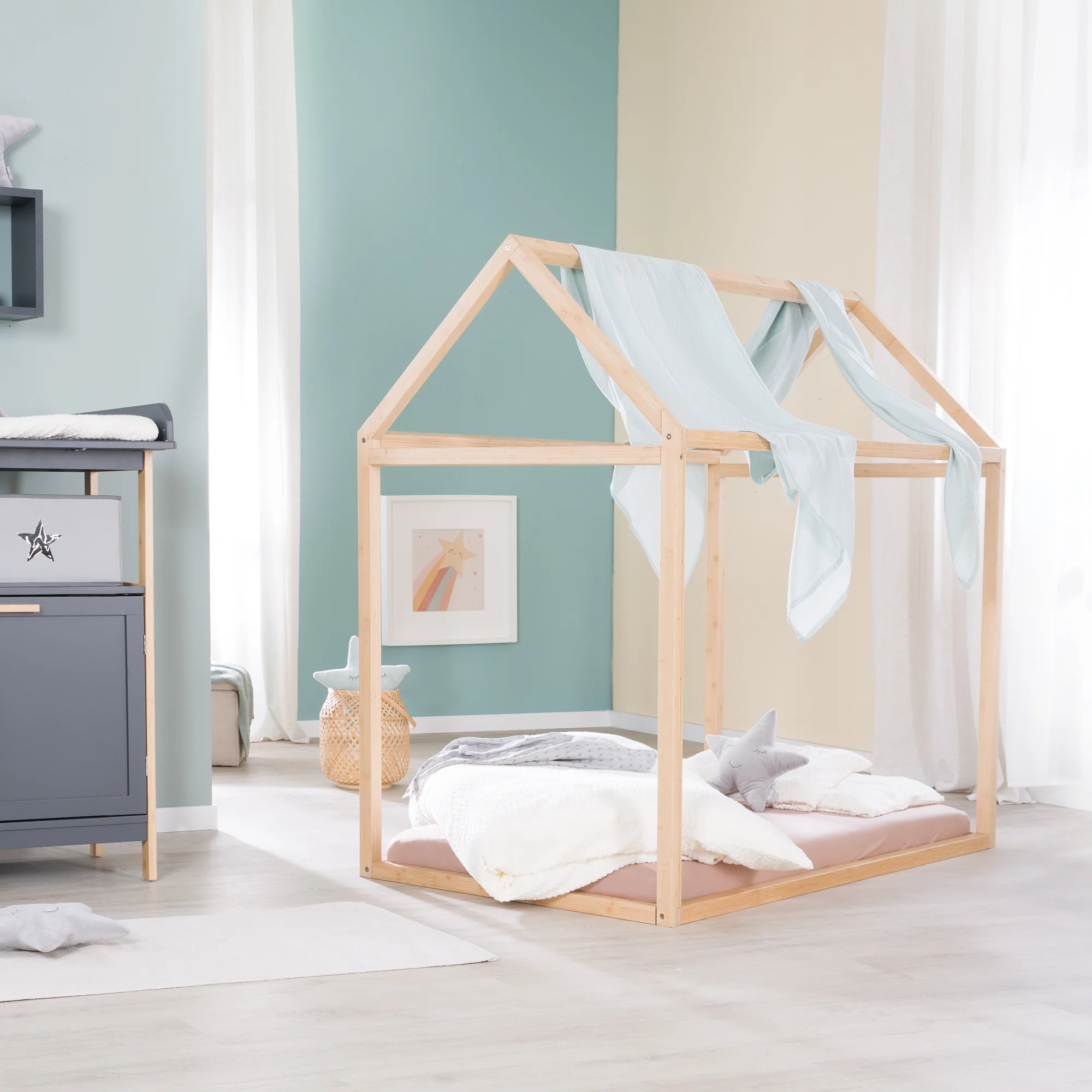 Hausbett 70 x 140 cm - Montessori-Bett aus Bambus-Holz - FSC zertifiziert - Image 4