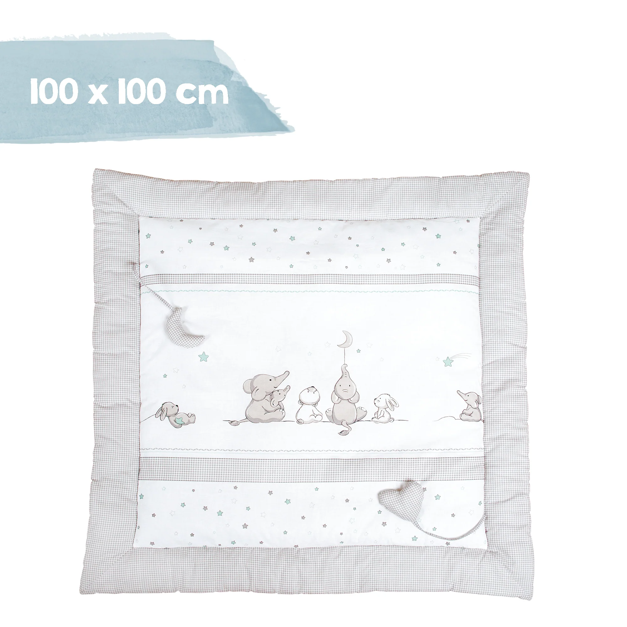Krabbeldecke 'Sternenzauber', 100 x 100 cm, Spiel-/ Laufgittereinlage, 100 % Baumwolle - Image 4