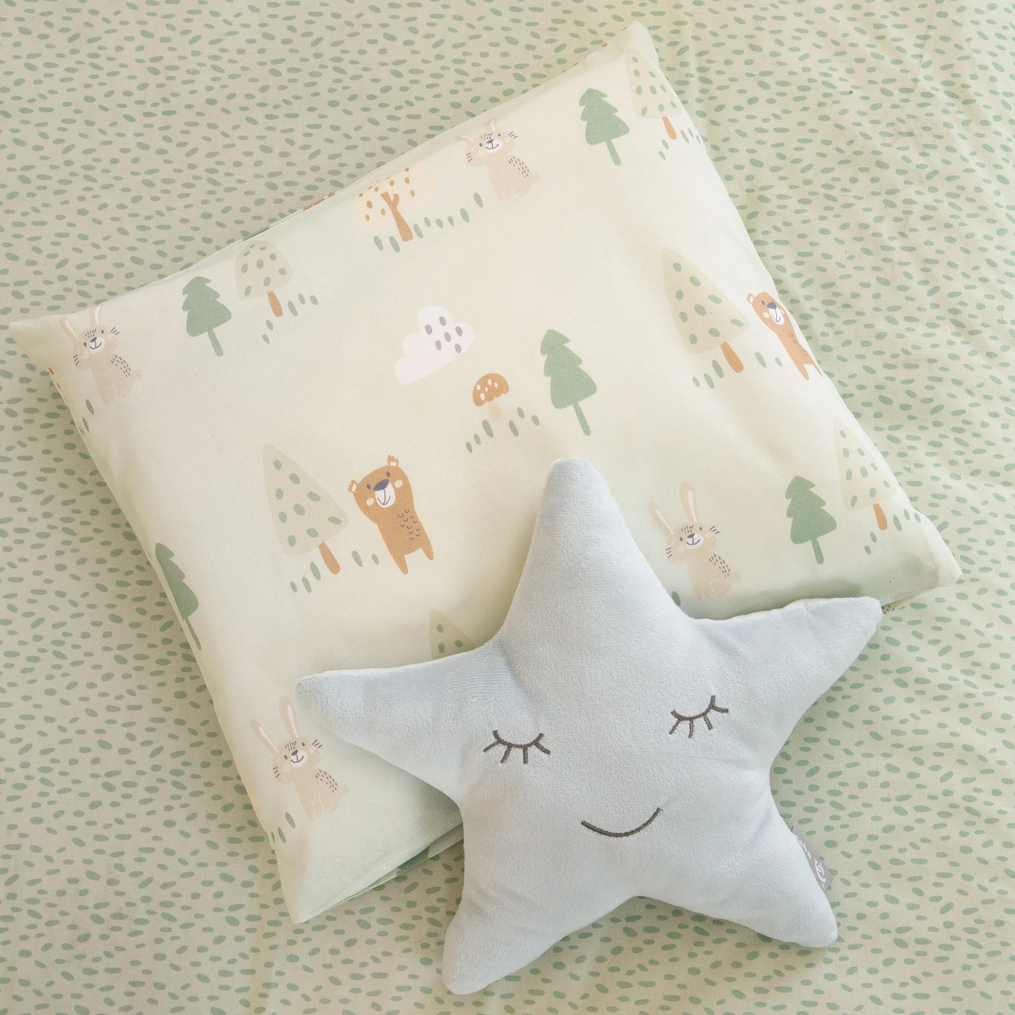 Wiegenbettwäsche 'Woodland Buddies' 80 x 80 cm - Bezüge aus Baumwolle - Pastellgrün - Image 13