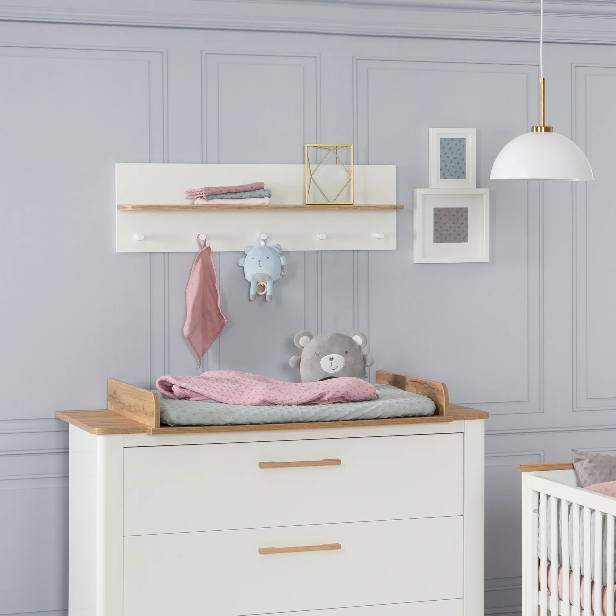 Wandgardarobe 'Ava‘ mit Ablage & 5 Garderobenhaken, HxBxT: 28,5 x 90 x 16,5 cm - Image 3