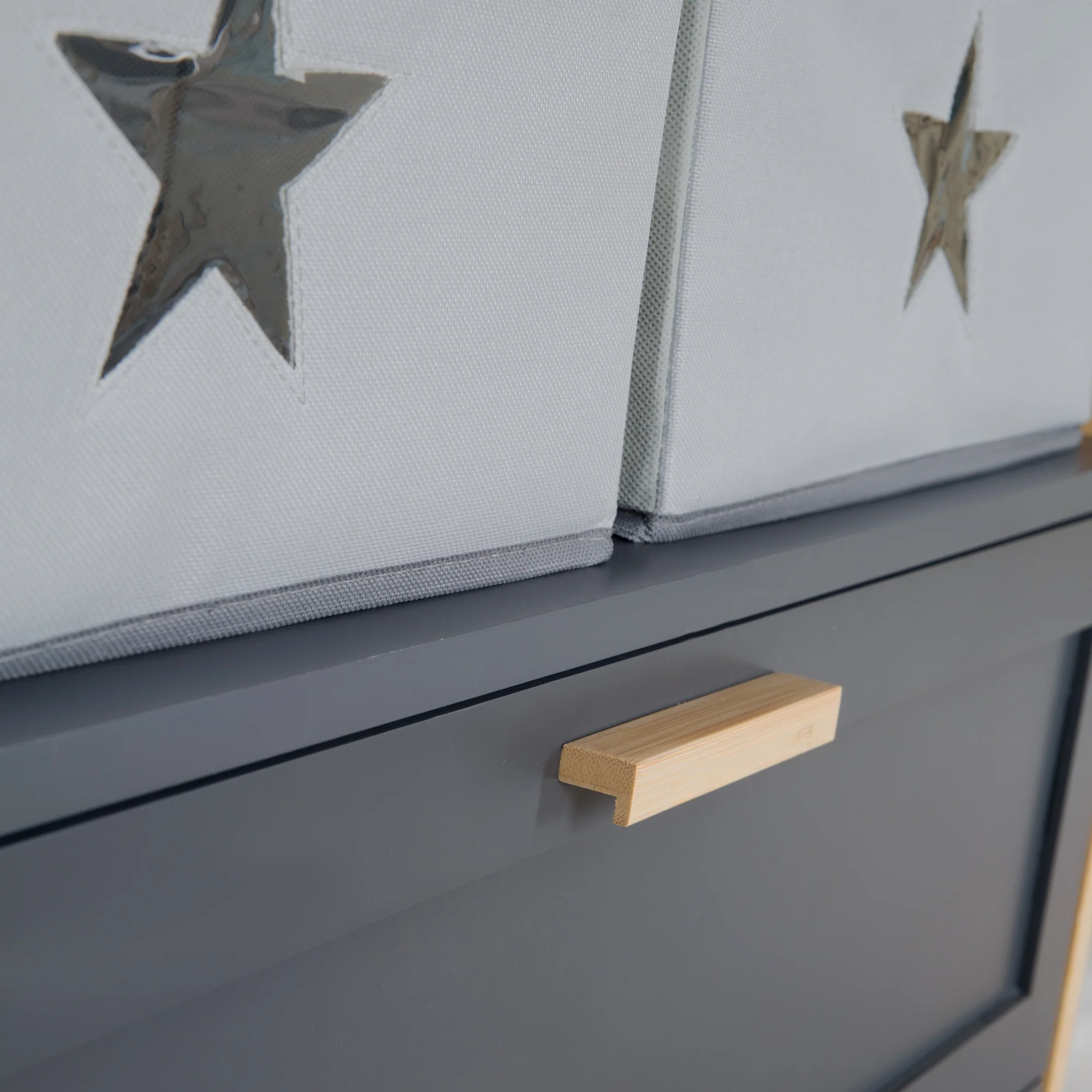 Wickelkommode 'Berlin' mit 2 Schubladen - Anthrazit / Bambus - Image 8