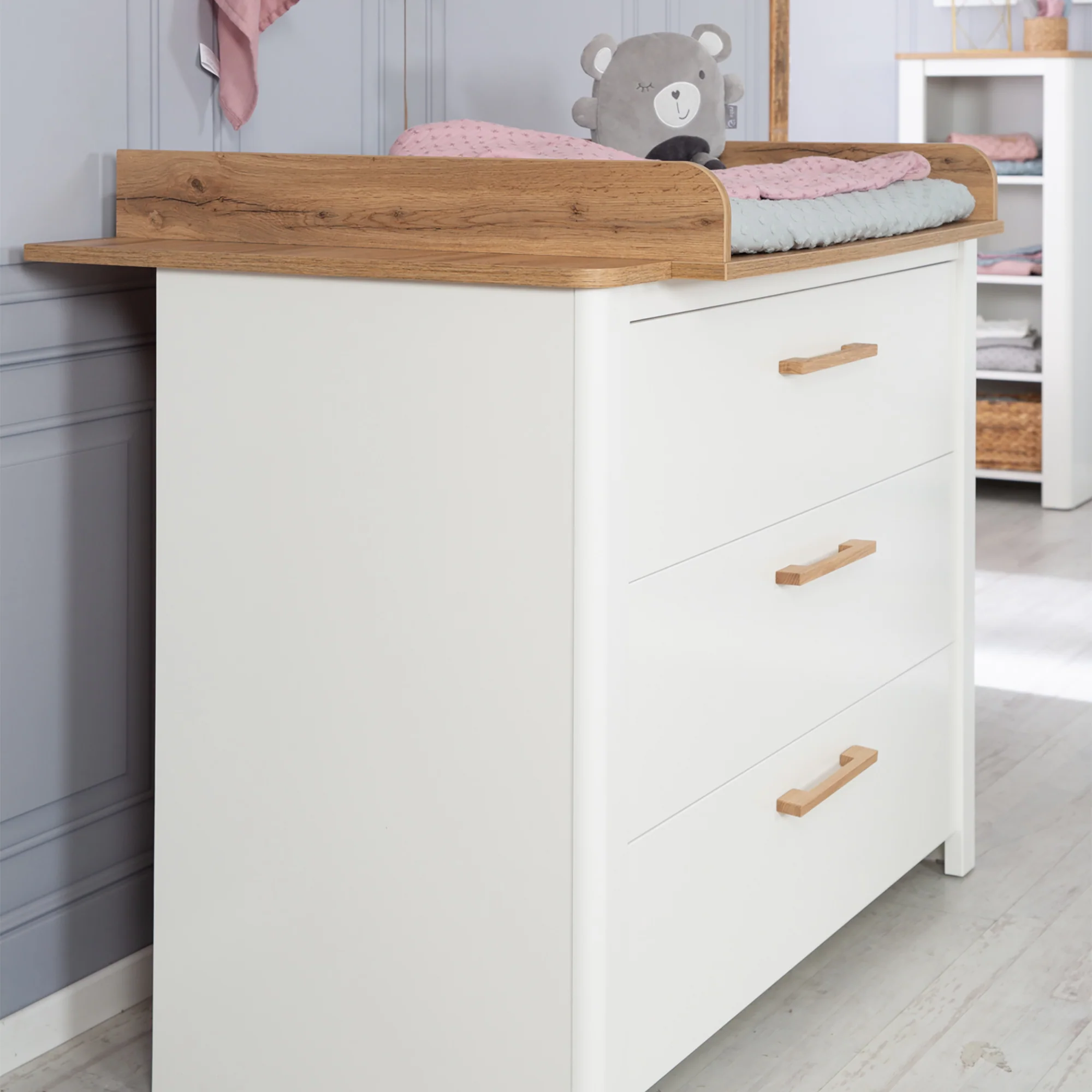 Wickelkommode 'Ava‘ schranktief, inkl. Wickelansatz im Dekor 'Artisan Eiche‘, Wickelhöhe 90,5 cm - Image 3