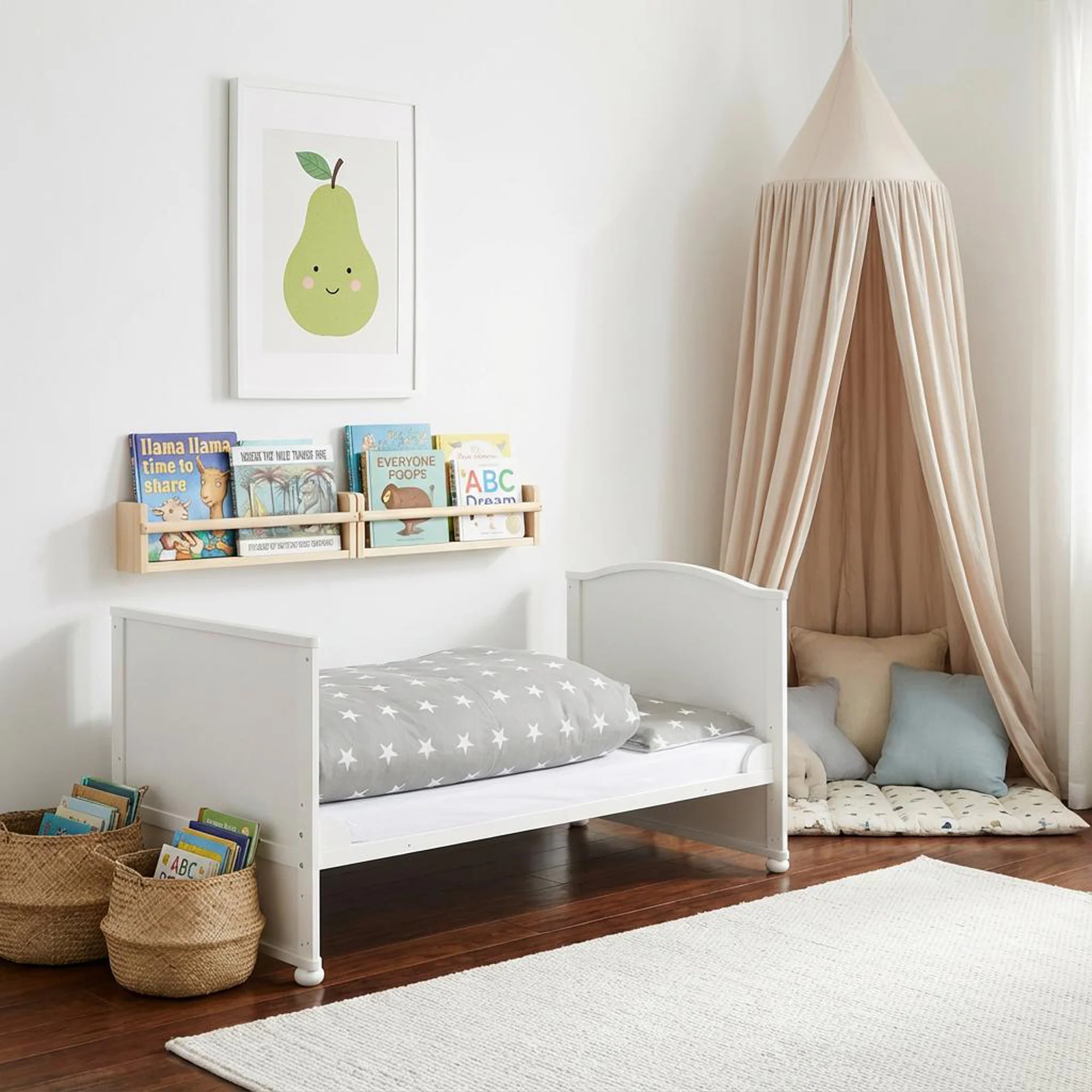 Komplettbettset 'Little Stars', 70 x 140 cm, umbaubar, inkl. Bettwäsche, Himmel, Nest & Matratze - Image 3