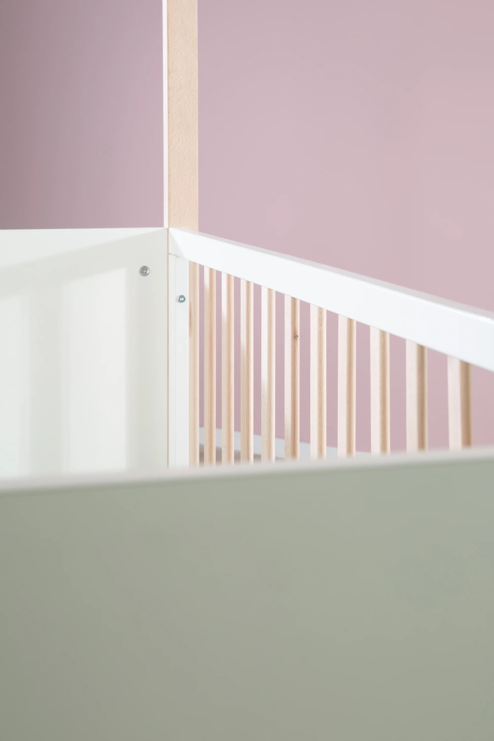 Hausbett 70x140 cm - Höhenverstellbar - Umbaubar - Buche natur - Holz weiß - Image 22