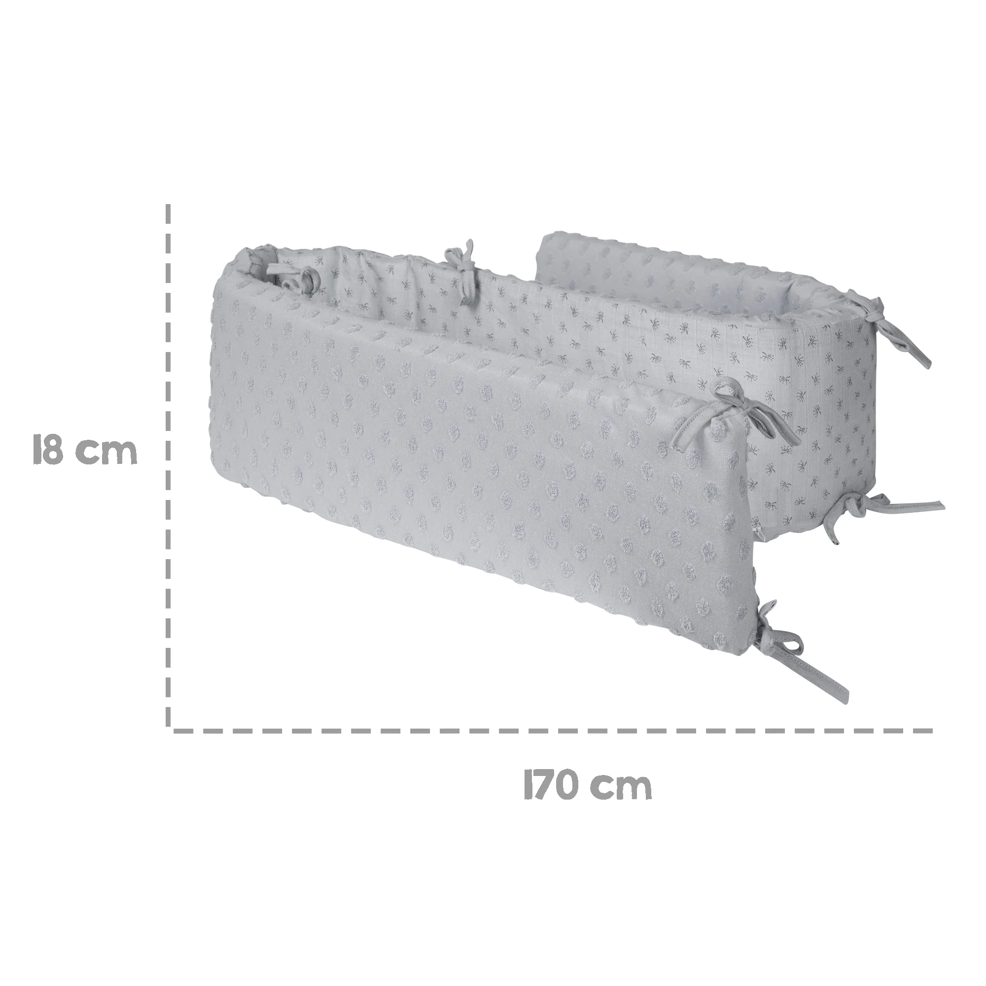 Organic Nestchen 'Lil Planet' für Betten 60 x 120 - 70 x 140 cm - Bio-Baumwolle - Silbergrau - Image 5