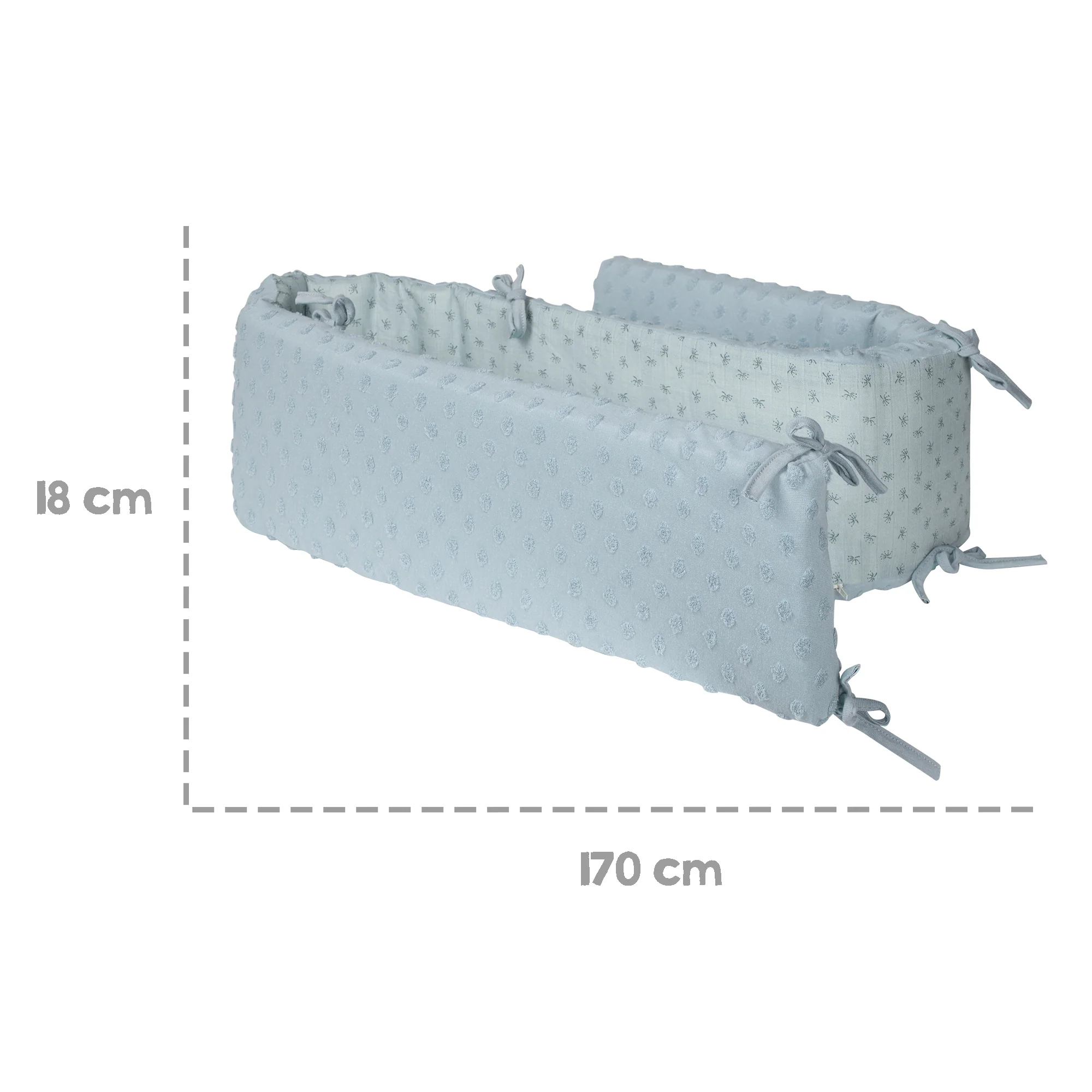 Organic Nestchen 'Lil Planet' für Betten 60 x 120 - 70 x 140 cm - Bio-Baumwolle - Hellblau - Image 5