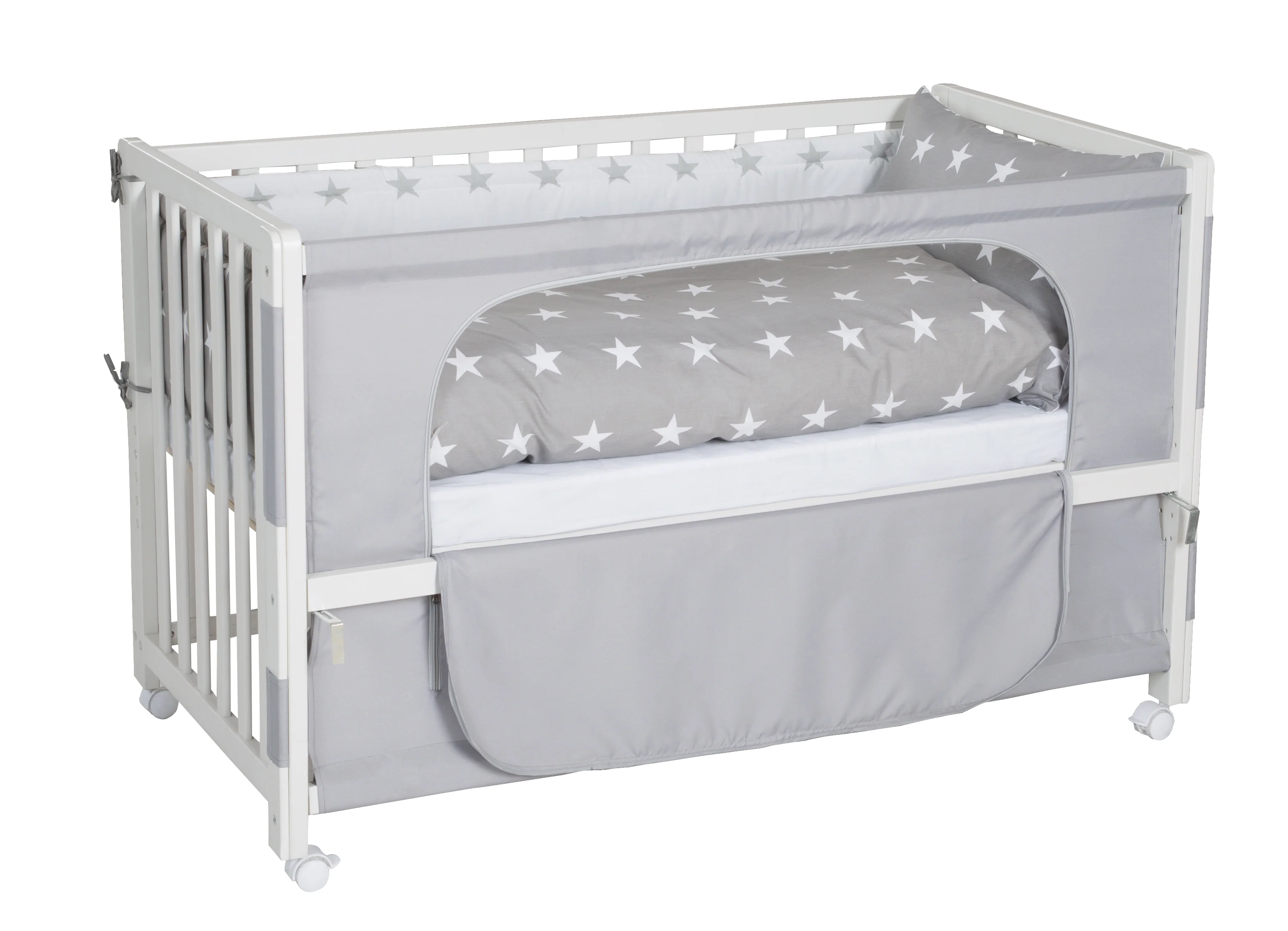 Room Bed 'Little Stars', 60 x 120 cm, Beistellbett zum Elternbett mit kompletter Ausstattung - Image 7