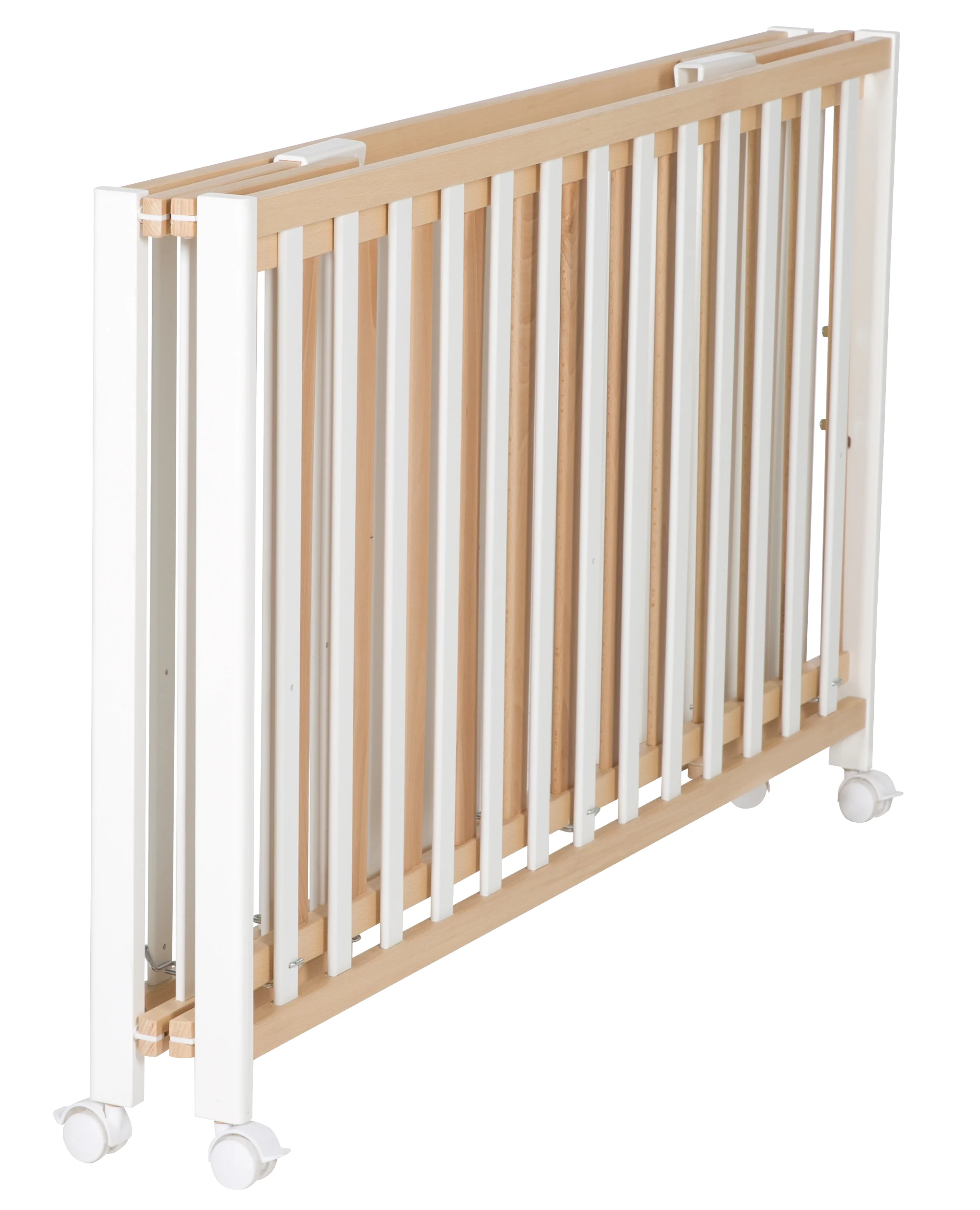 Klappbett 'Fold Up', 60 x 120 cm, Bio-Buche/weiß, 2-fach höhenverstellbar, inkl. Rollen - Image 6