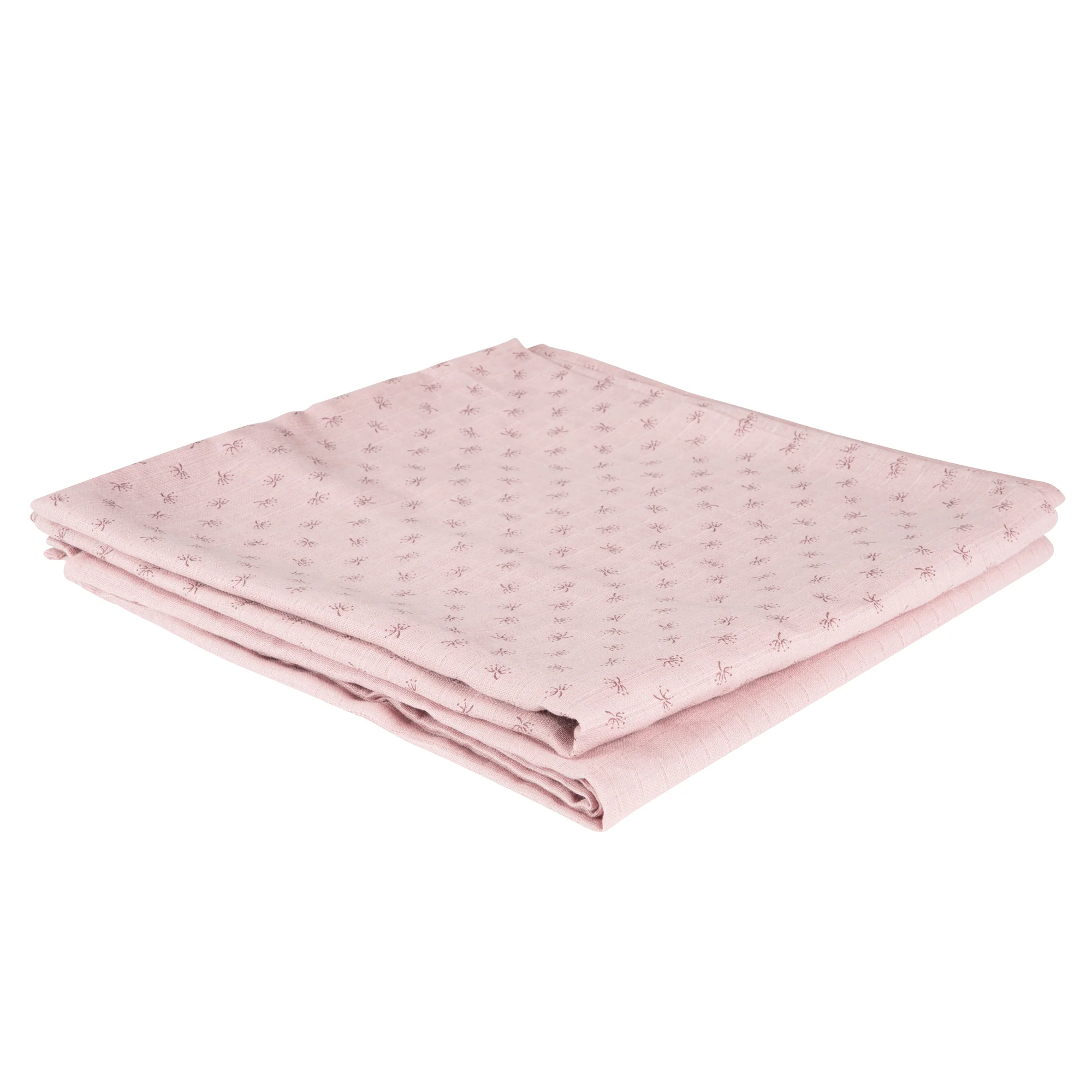 Organic 2er Set Puck- & Stilltuch 'Lil Planet' rosa/mauve, Bio-Baumwolle, GOTS, 120 x 120 cm - Image 3