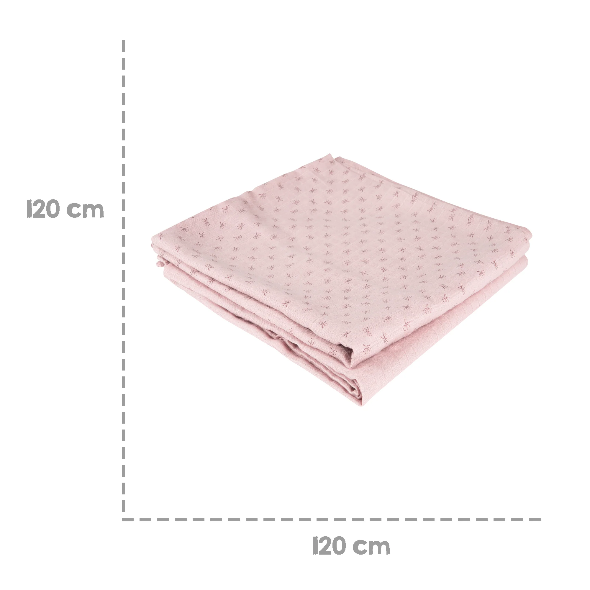 Organic 2er Set Puck- & Stilltuch 'Lil Planet' rosa/mauve, Bio-Baumwolle, GOTS, 120 x 120 cm - Image 5