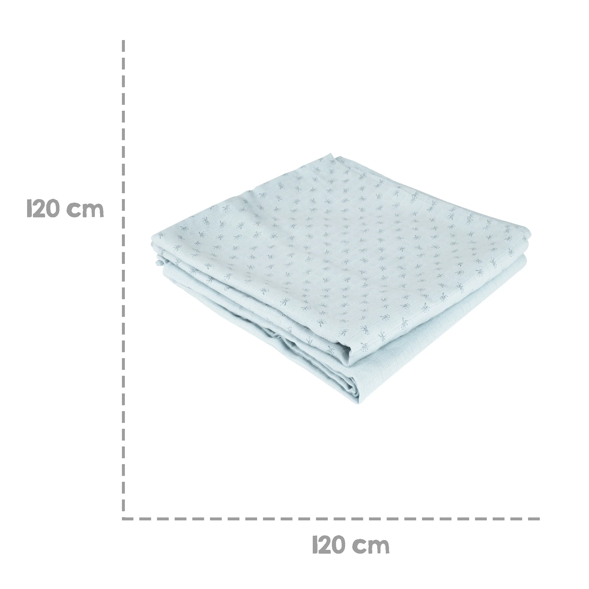 Organic 2er Set Puck- & Stilltuch 'Lil Planet' hellblau/sky, Bio-Baumwolle, GOTS, 120 x 120 cm - Image 5