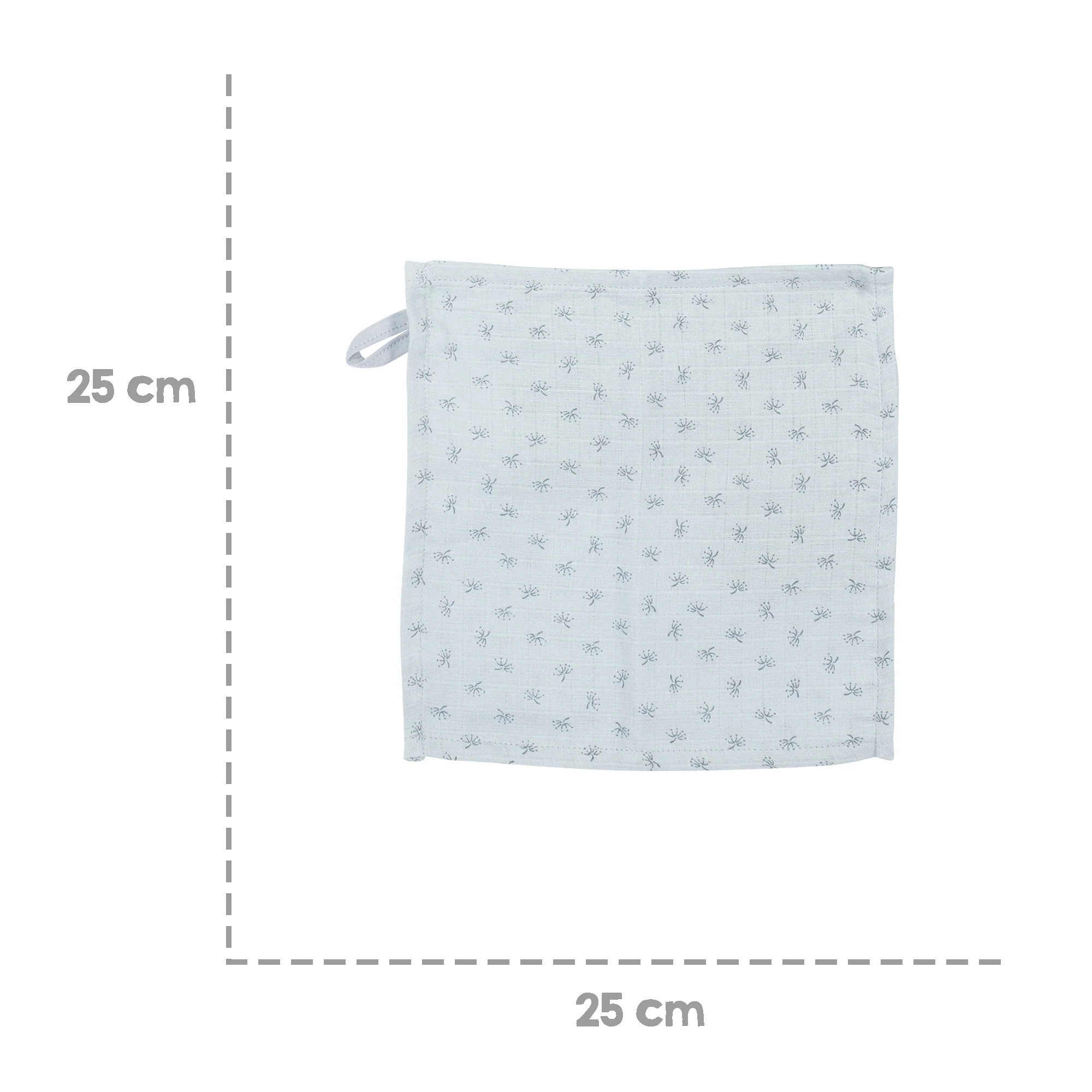 Organic 5er Set Waschlappen 'Lil Planet' hellblau/sky, Musselin, Bio-Baumwolle, GOTS, 25 x 25 cm - Image 6