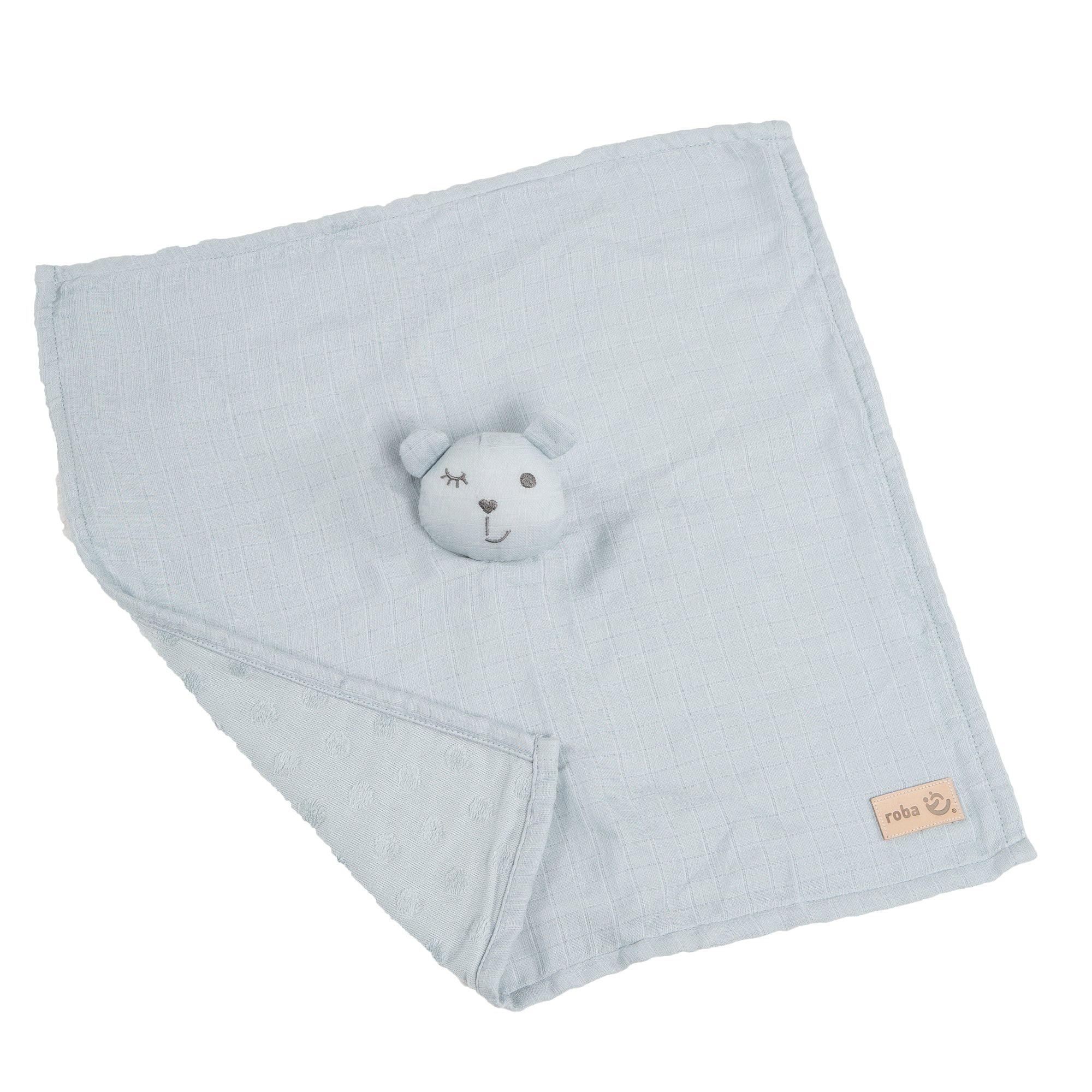 Organic Schmusetuch 'Lil Planet' hellblau / sky, 40 x 40 cm, Musselin & Jersey, GOTS zertifiziert - Image 3