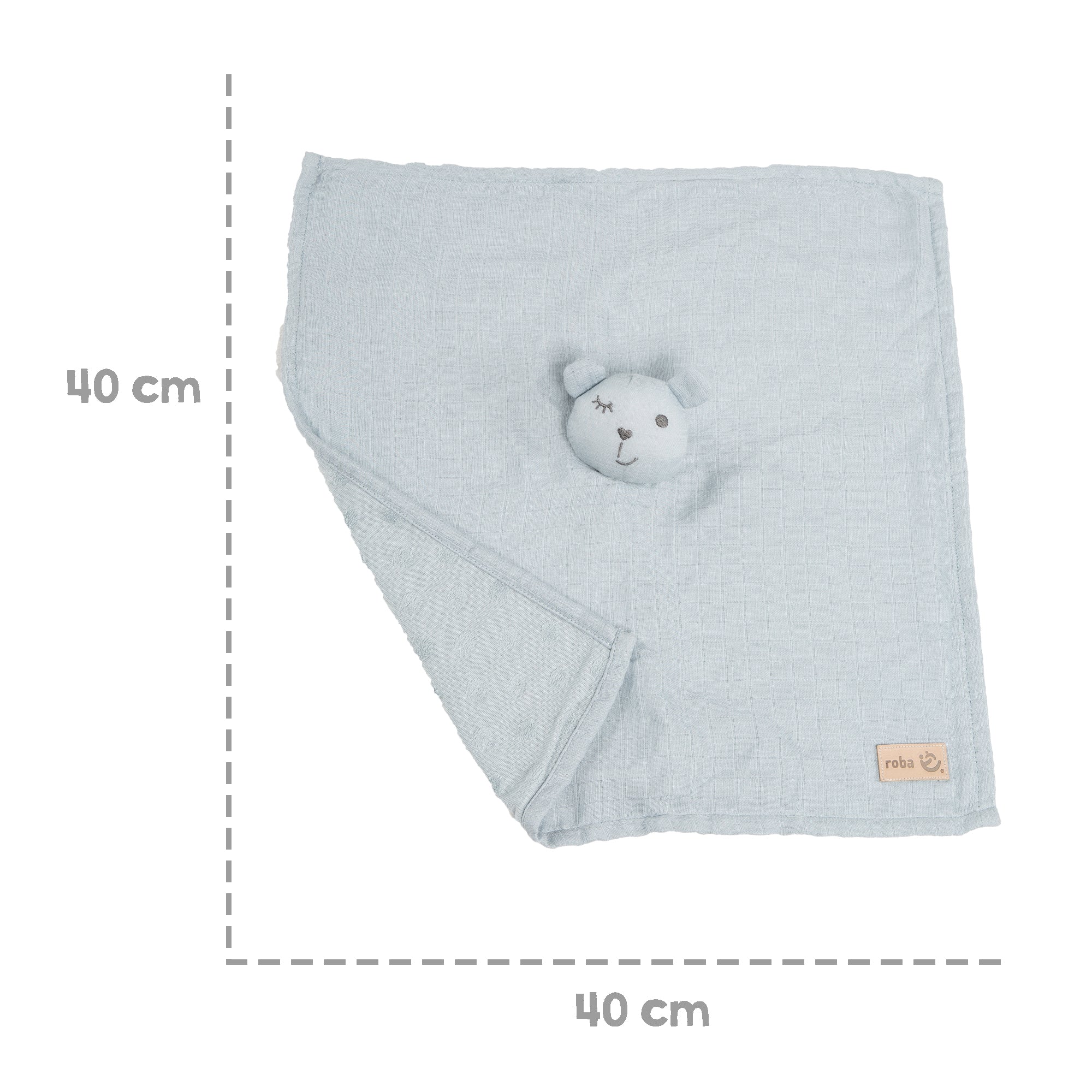 Organic Schmusetuch 'Lil Planet' hellblau / sky, 40 x 40 cm, Musselin & Jersey, GOTS zertifiziert - Image 8