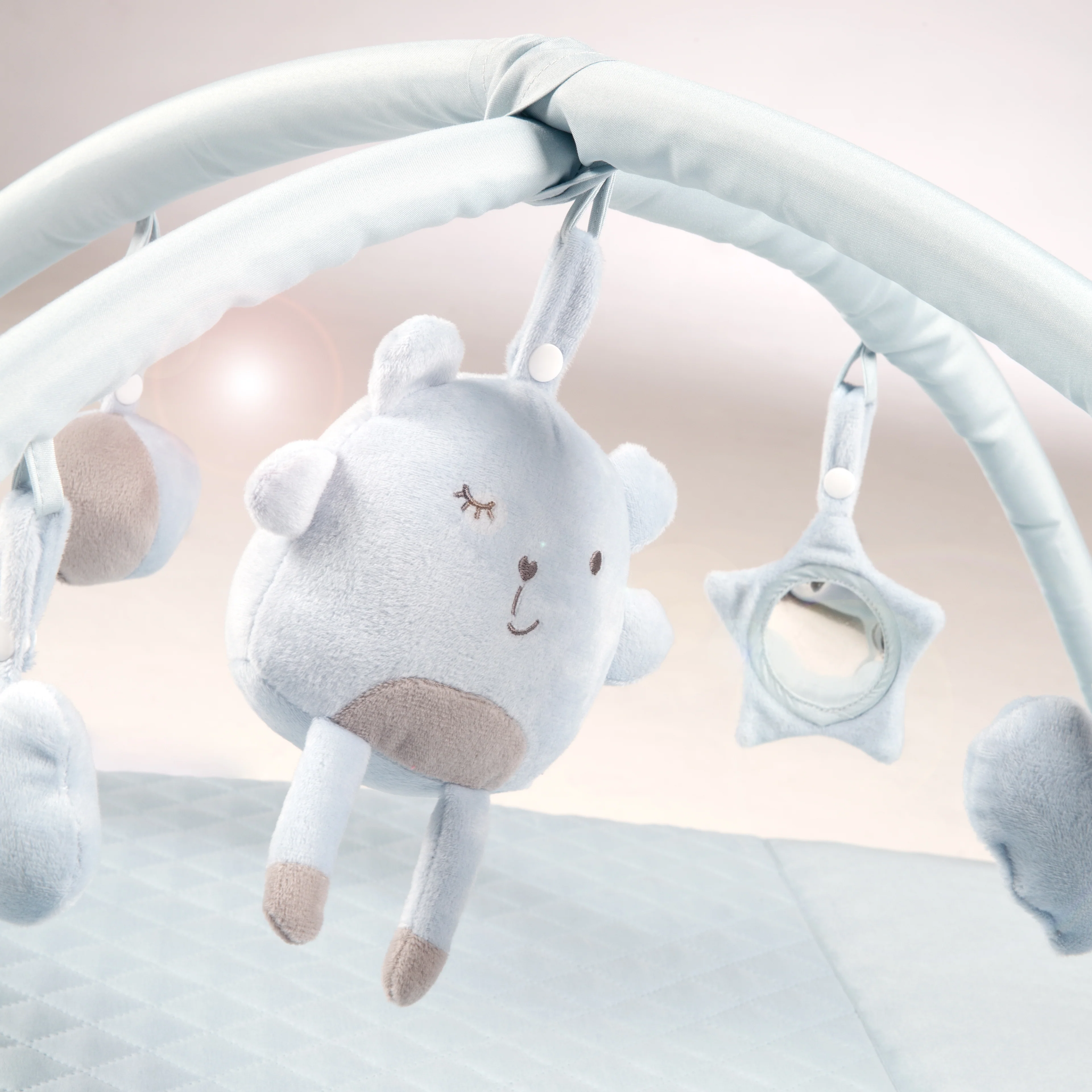 Krabbeldecke 'roba Style', 85 x 75 cm, Spielbogen mit 5 Elementen 'Benny', Wickelauflage - Image 6