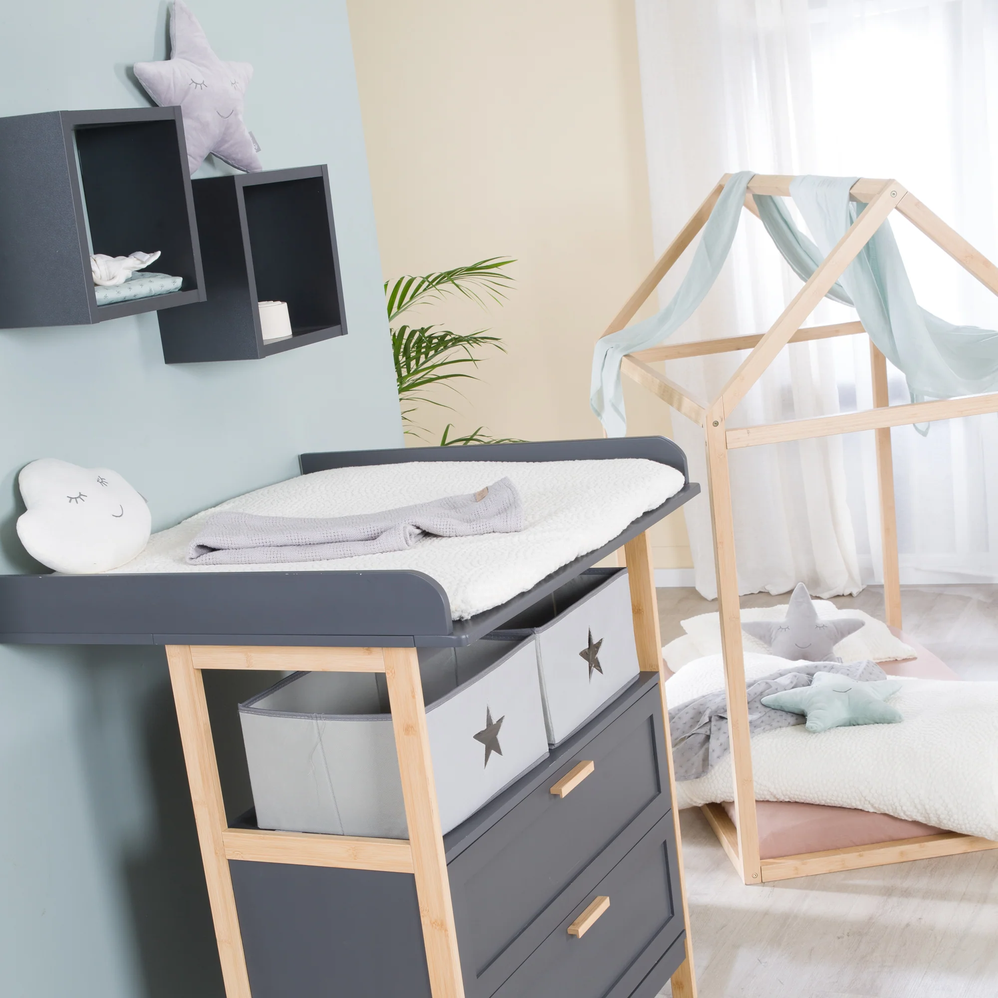 Organic Spannbezug für Wickelauflagen 75x85 cm 'Seashells Oyster' - Weiß - Image 7