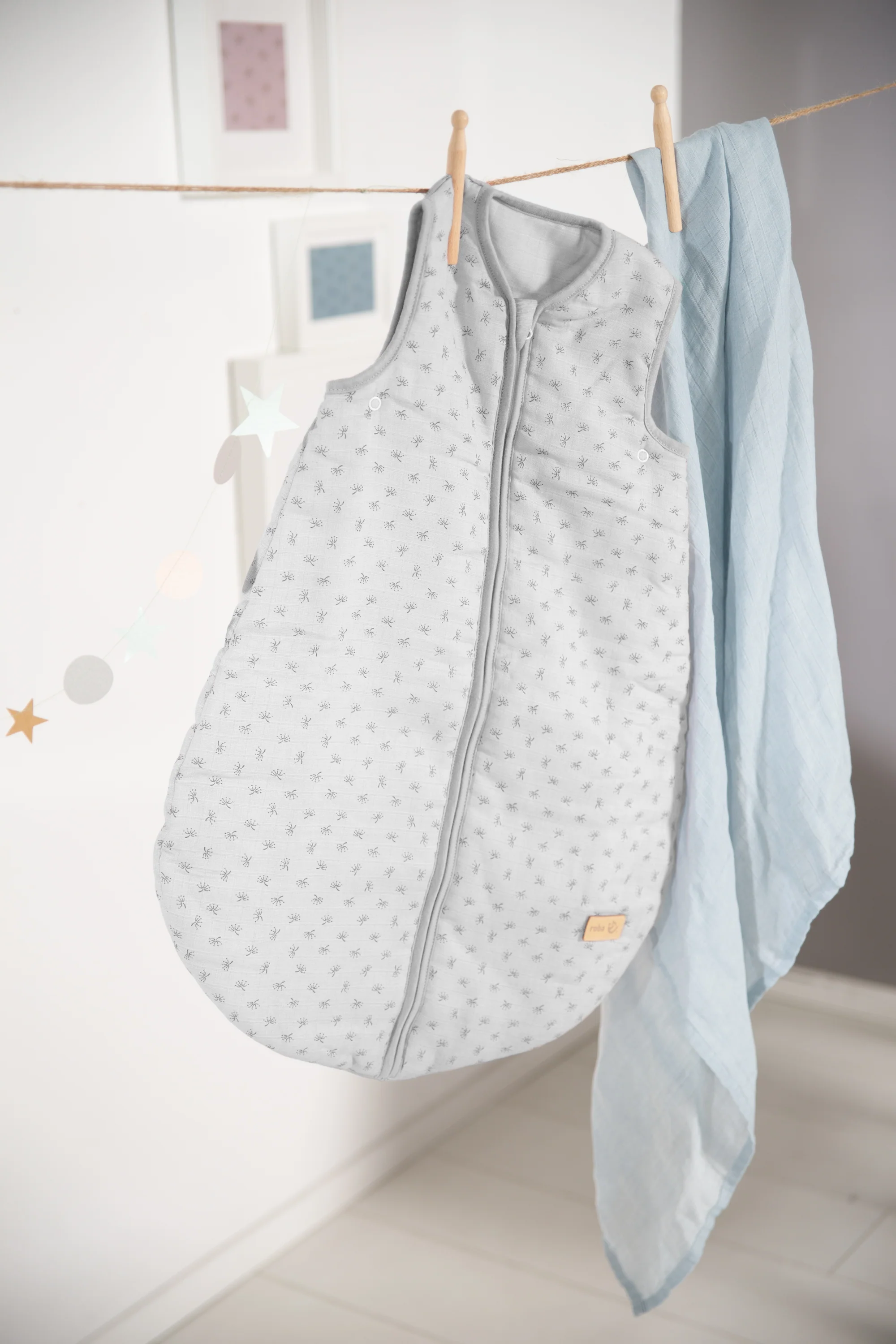 Organic Schlafsack 'Lil Planet' - 70 - 110 cm - Bio-Musselin (GOTS) - Silbergrau - Image 7