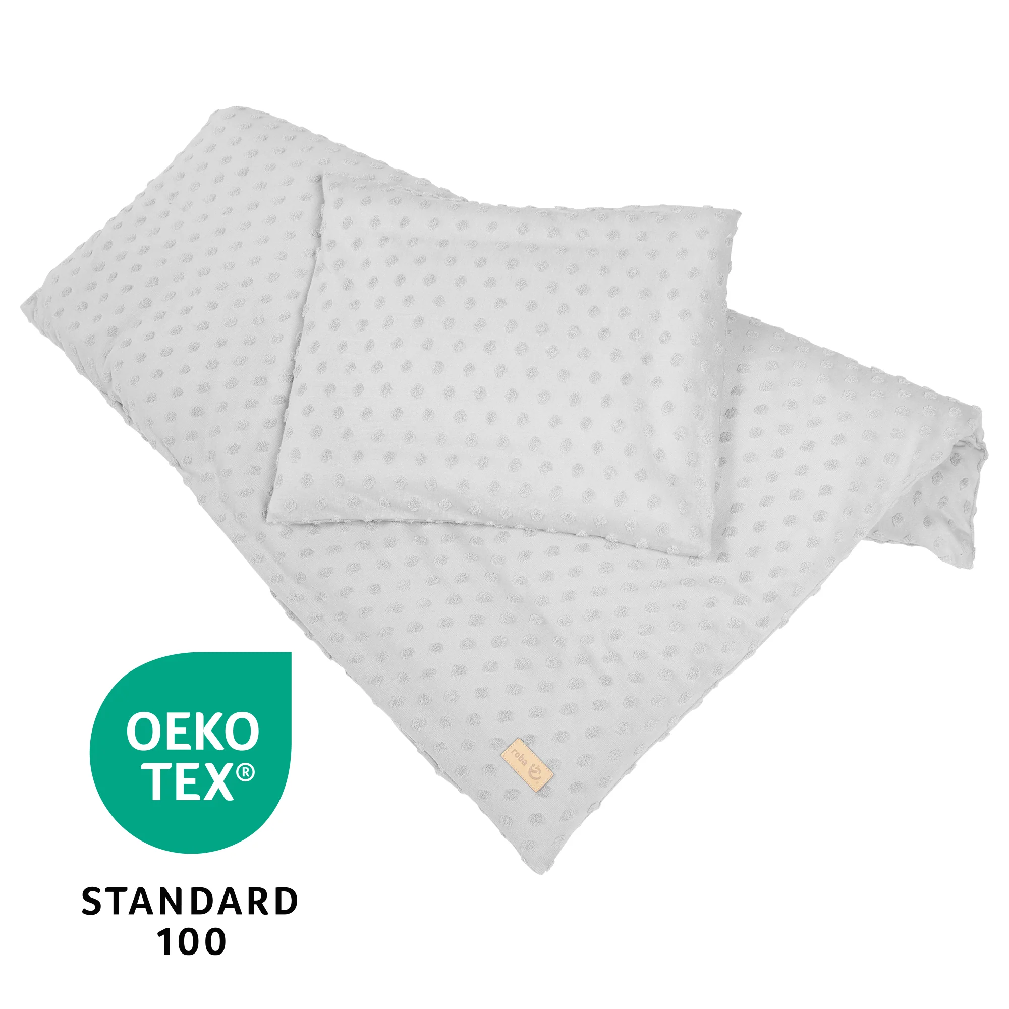 Organic Wiegenbettwäsche 'Lil Planet', 2-tlg, silbergrau, 80 x 80 cm, Jersey GOTS zertifiziert - Image 8
