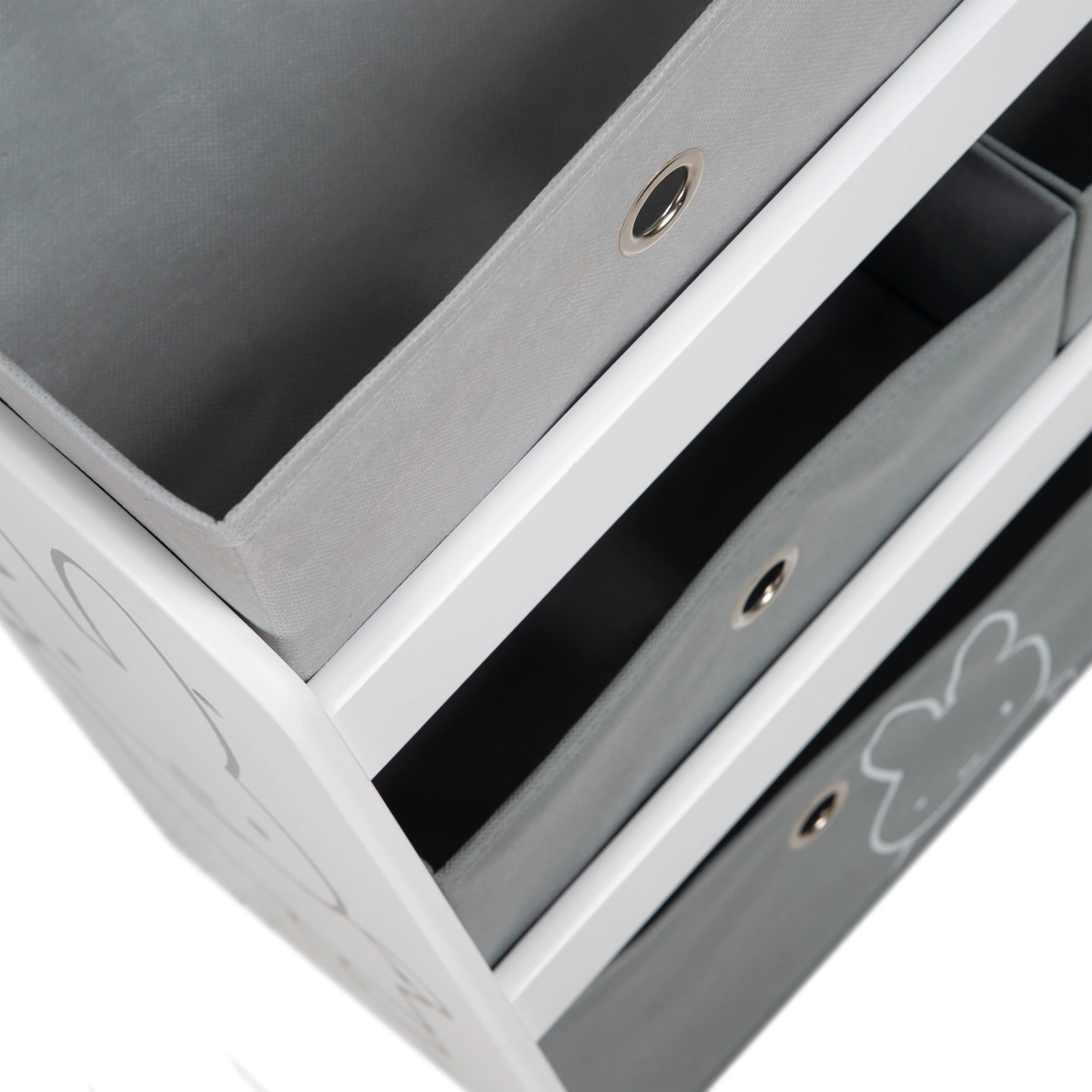 Spielregal 'miffy®', Spielzeugregal mit 5 Stoffboxen, Aufbewahrungsregal, für Jungen und Mädchen - Image 4