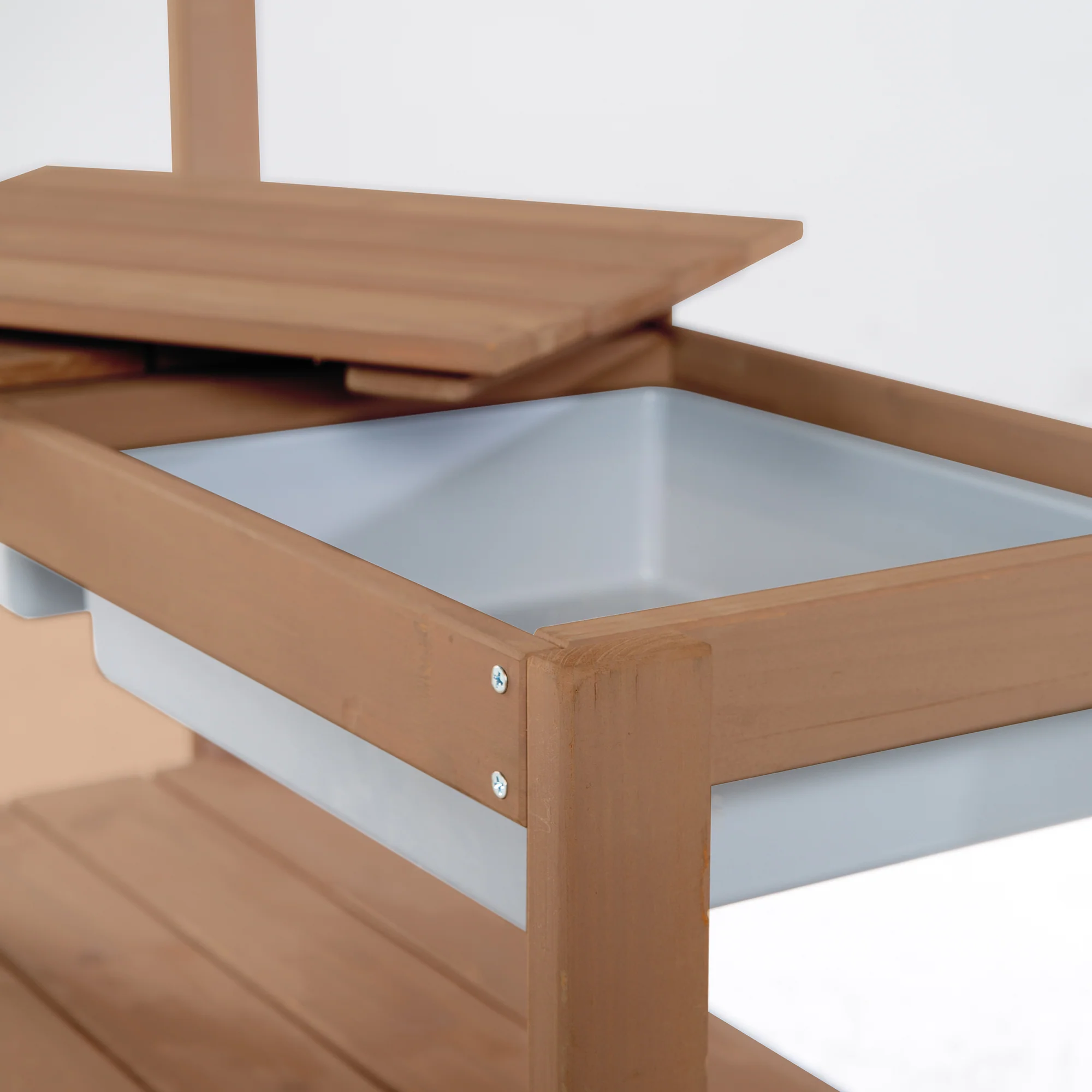 Matschküche 'Outdoor+', teakfarben mit abnehmbarer Abdeckung, wetterfestes Holz - Image 8