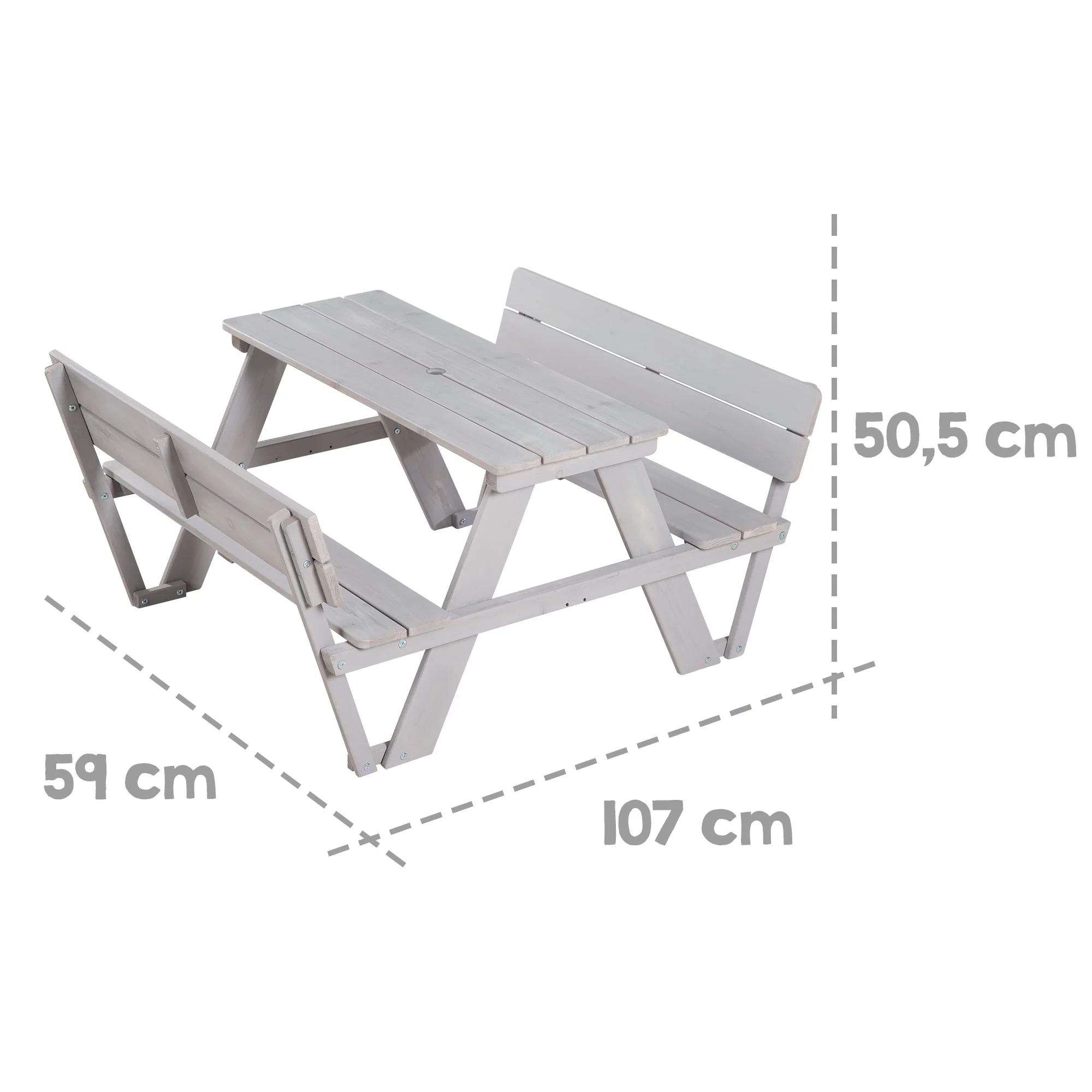 Kindersitzgruppe 'PICKNICK for 4' mit Lehne, inkl. Schirm-Set - Image 6