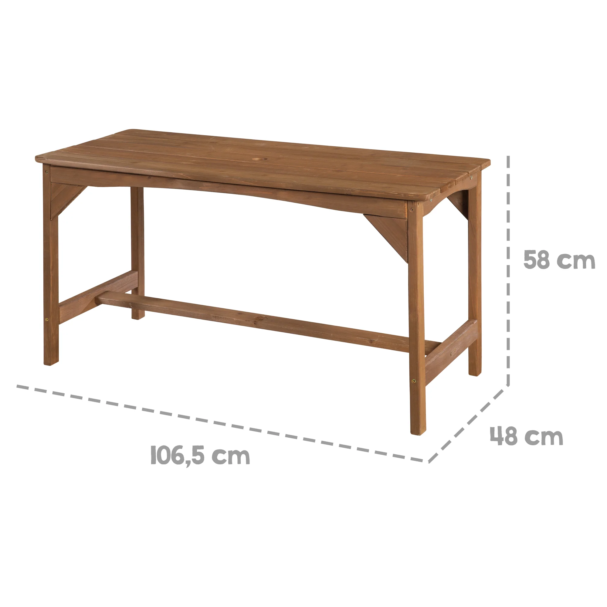 Sitzgruppe Outdoor+ 1 Tisch, 2 Bänke, Sonnenschirm & Sitzauflagen 'Little Stars' - Teak - Image 13