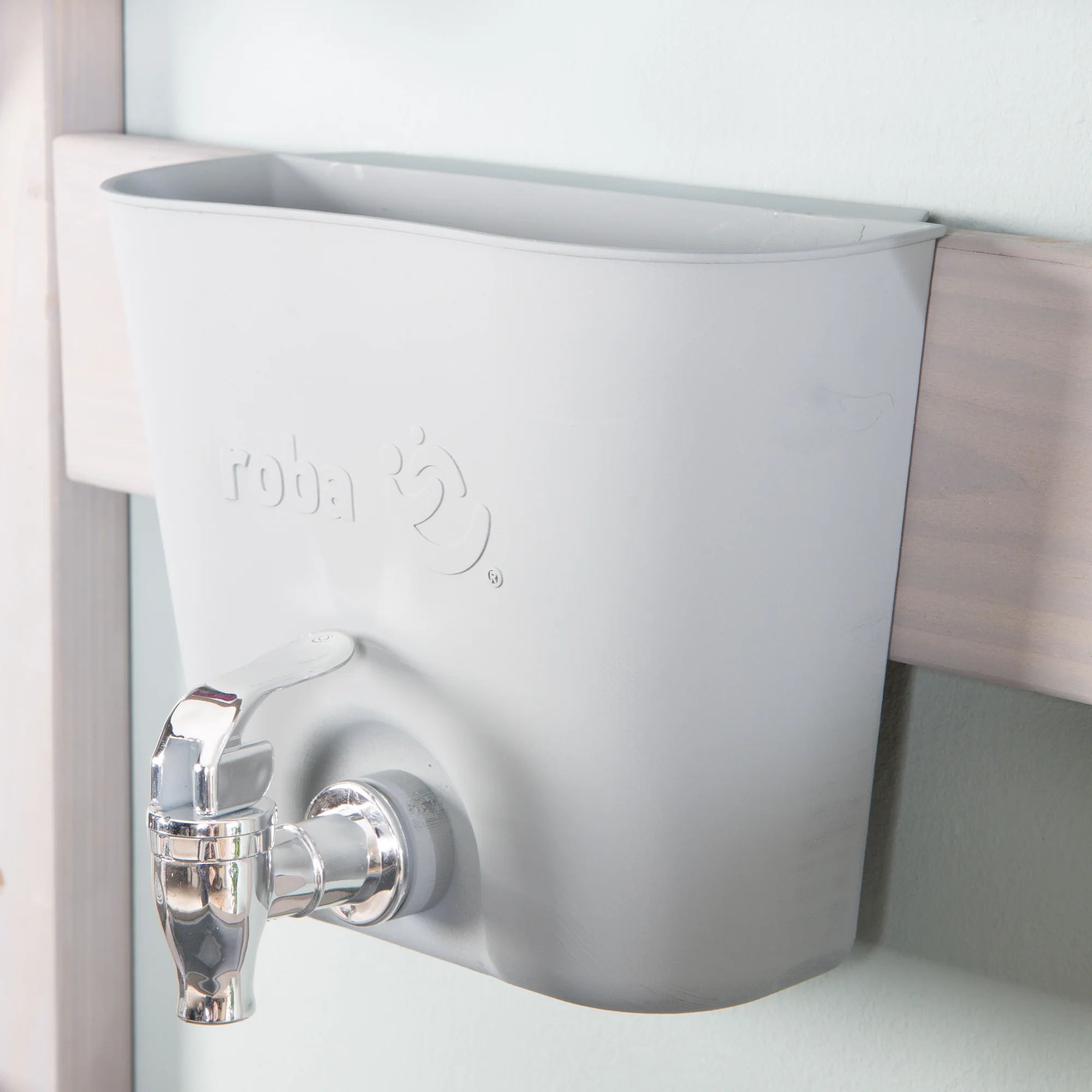 Outdoor-Matschküche inkl. Zubehör - FSC zertifiziertes Holz - Grau lasiert - Image 8