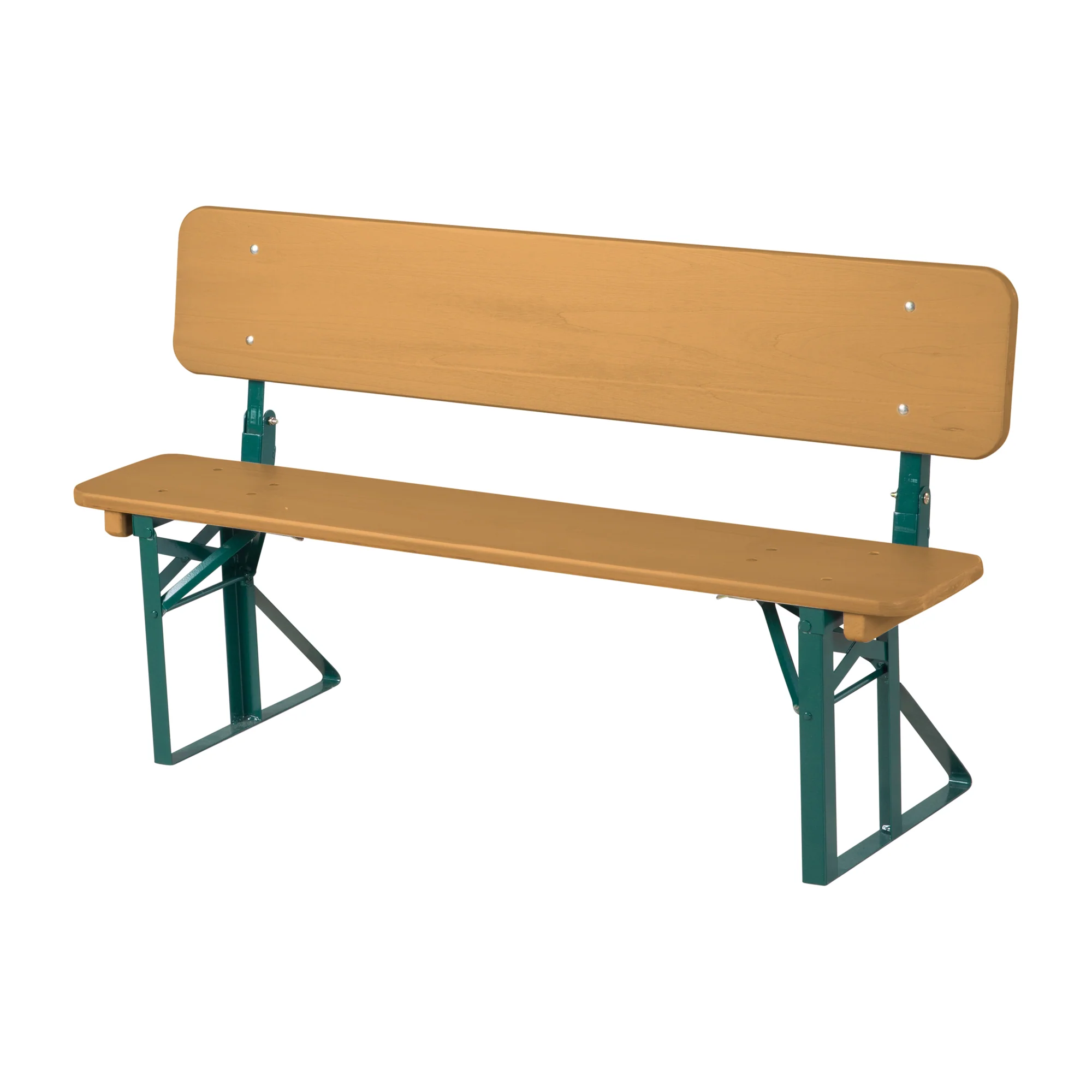 Outdoor Party-Garnitur mit Lehne - 2 Bänke + 1 Tisch - Holz teak lasiert - Image 5