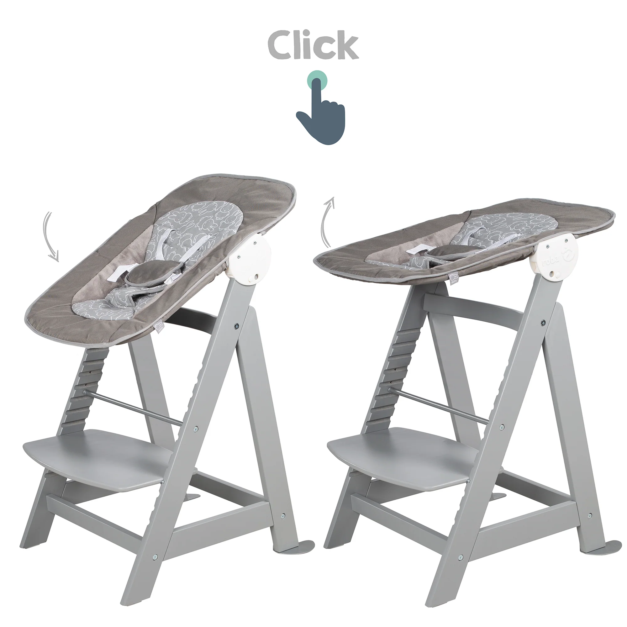 Hochstuhl Set 2in1 'Born Up' - Treppenhochstuhl 'Sit Up' + Aufsatz 'miffy® - Taupe - Image 5