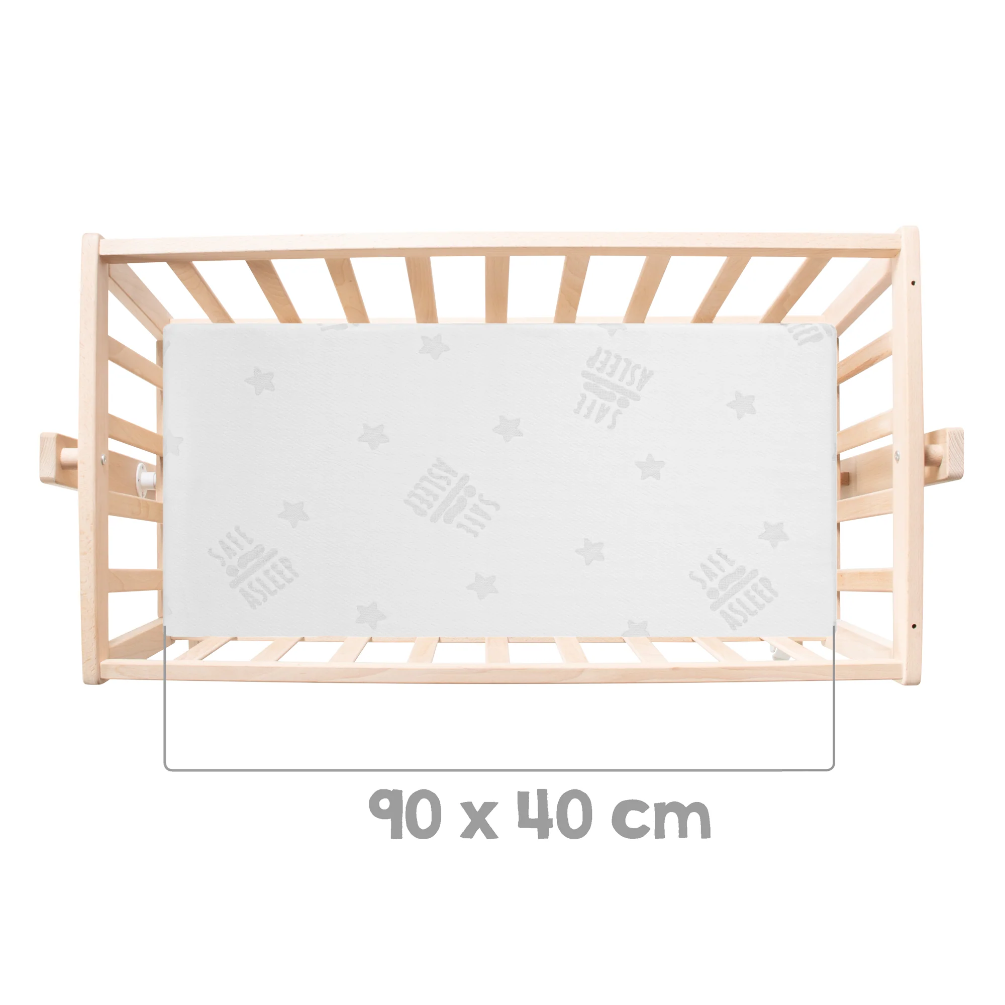 Komplettwiegenset 'Sternenzauber grau' 40x90 - Bio-Buche natur - Inkl. Ausstattung - Image 7