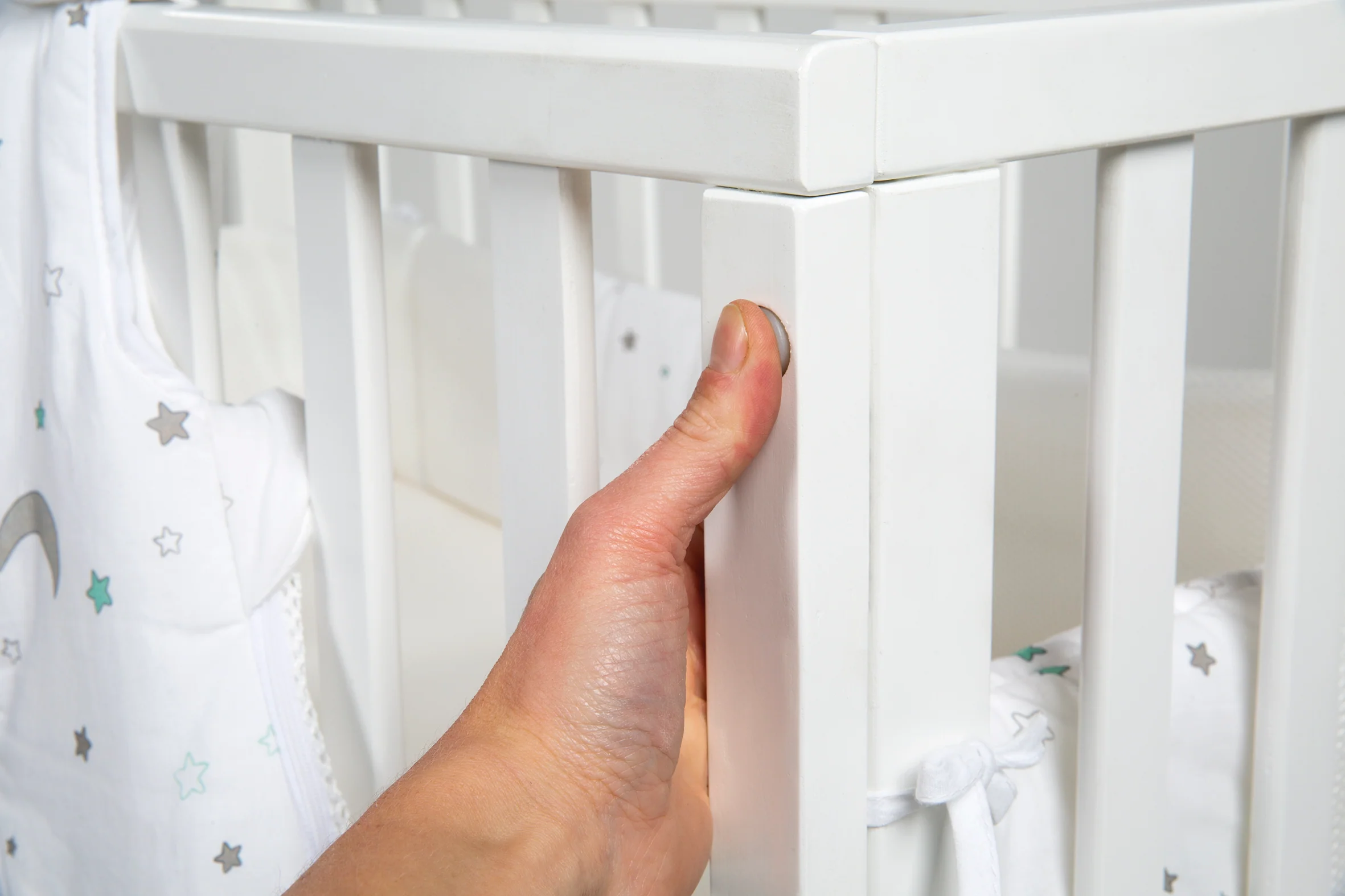 Stubenbett 'safe asleep®' 3 in 1, 'Sternenzauber', Beistellbett weiß, Babybett & Bank, inkl. Zubehör - Image 7