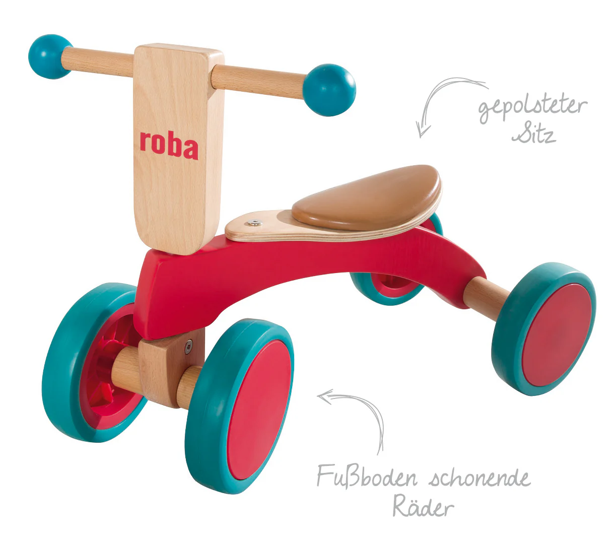 Holzrutscher, Kinderfahrzeug aus Holz, Kleinkind Laufrad/Sitzroller ab 1 Jahr - Image 3