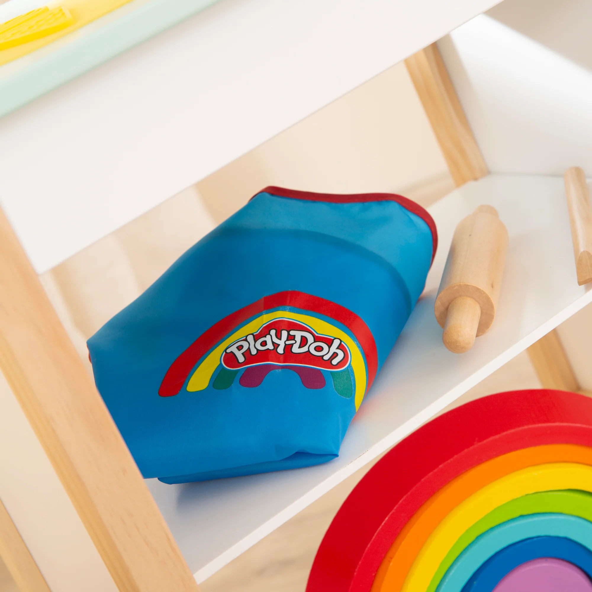 roba x Play-Doh Set mit Kreativmatte, Knetdosen, Box, Schürze & Holzwerkzeugen - Image 10