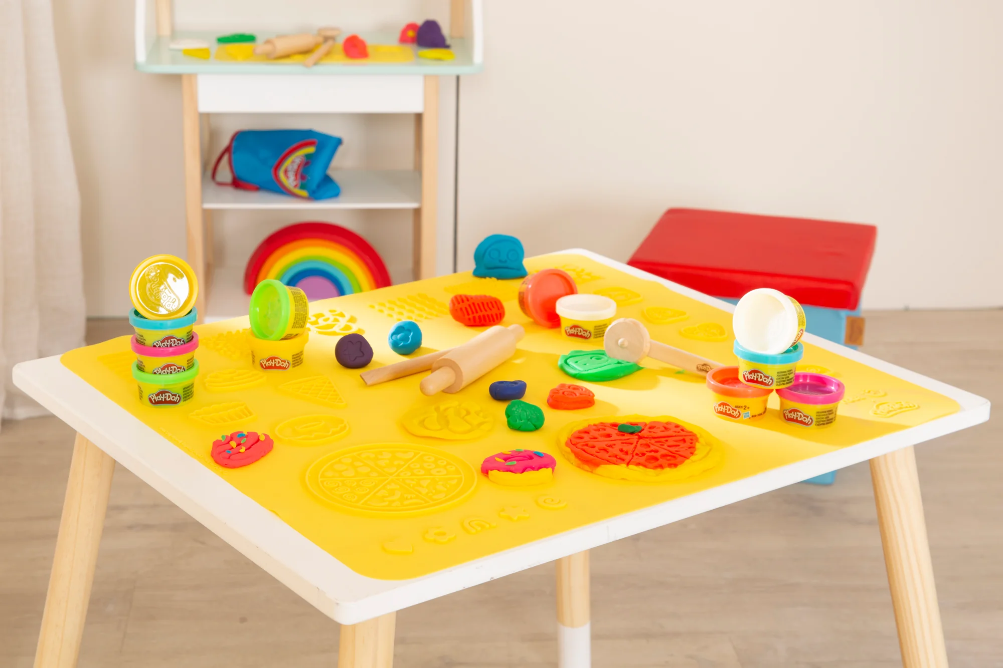 roba x Play-Doh Set - 3D-Kreativmatte mit 12 Knetdosen & Holzwerkzeugen - Image 13