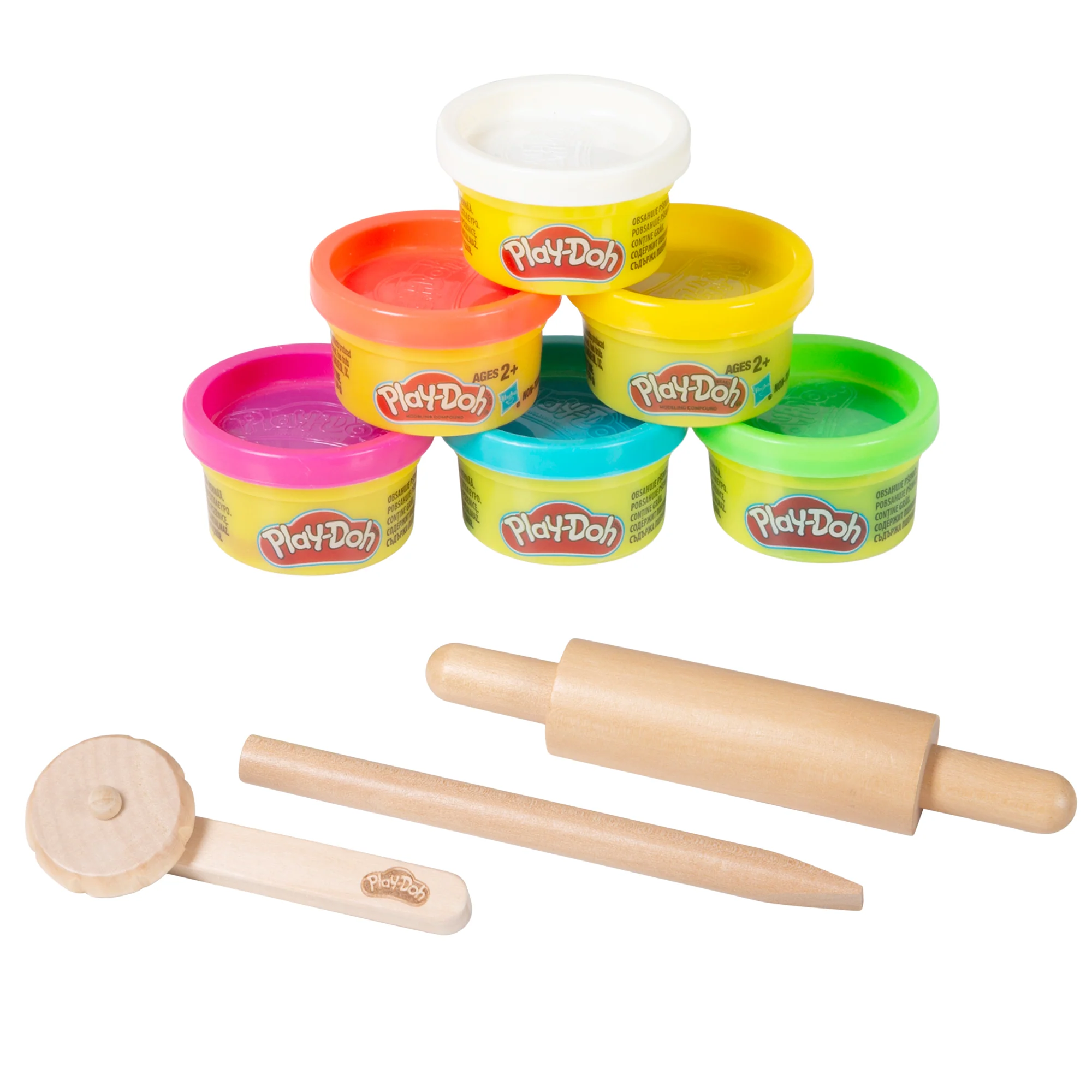 roba x Play-Doh Set - 3D-Kreativmatte mit 12 Knetdosen & Holzwerkzeugen - Image 8