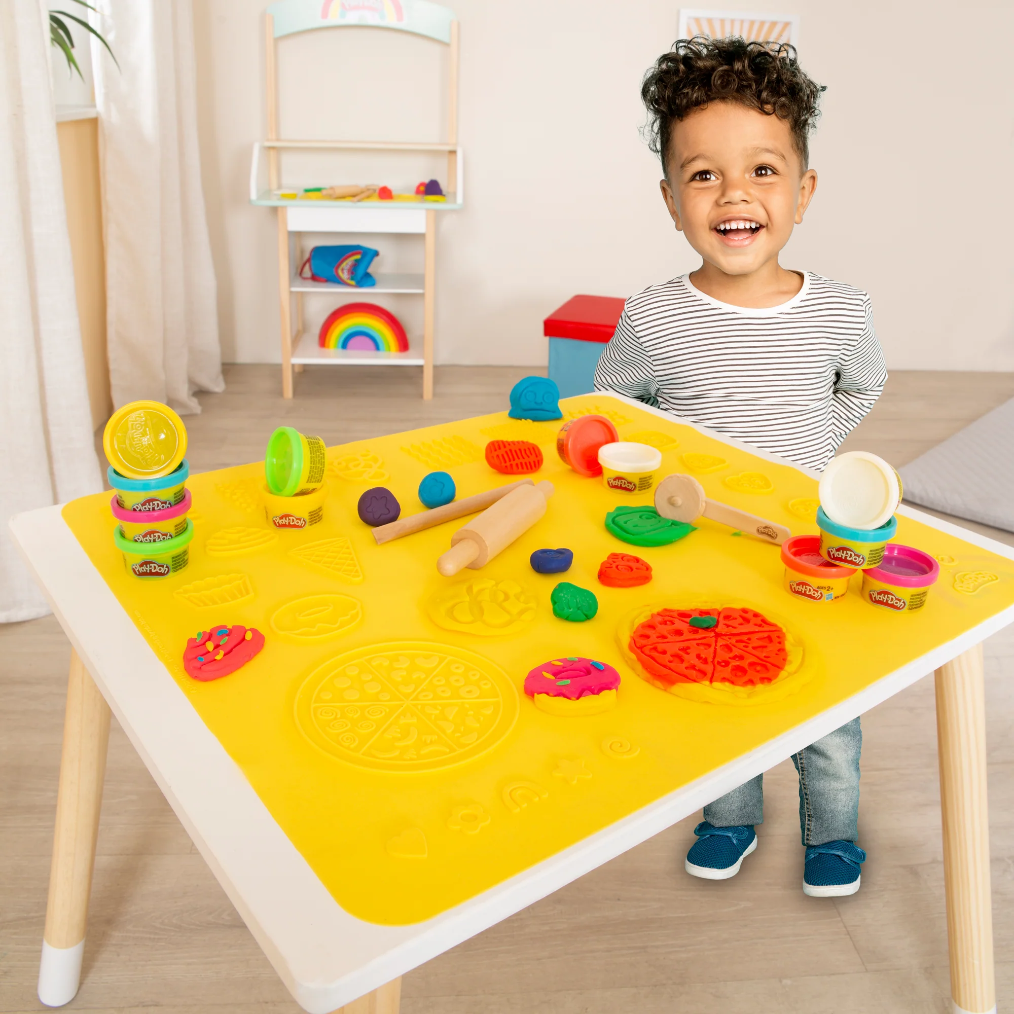 roba x Play-Doh Set - 3D-Kreativmatte mit 12 Knetdosen & Holzwerkzeugen - Image 9