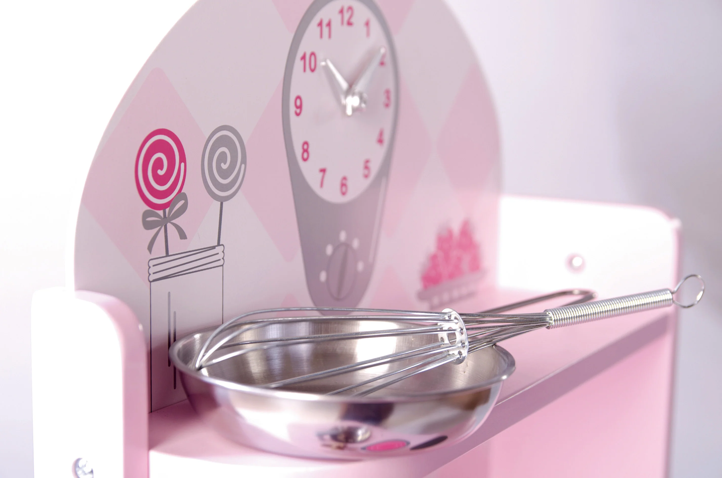 Spielküche rosa, Kinderküche mit Herd, Spüle, Wasserhahn & Regal inkl. Zubehör - Image 6